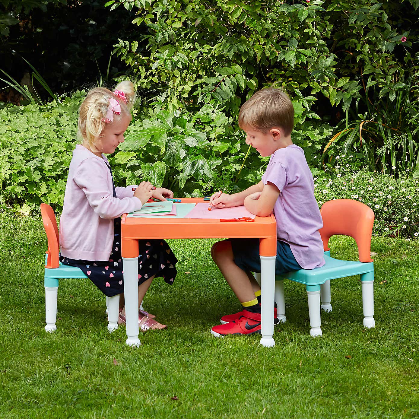 Liberty House Kids Plastic Table And Two Chairs Set