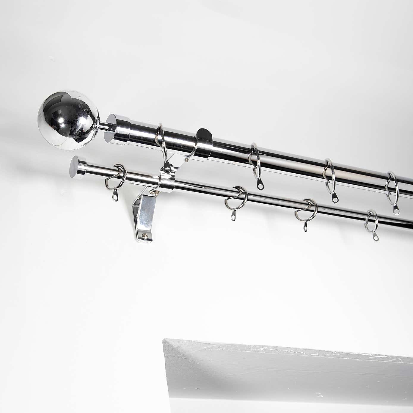 Oslo Double Layer Extendable Curtain Pole