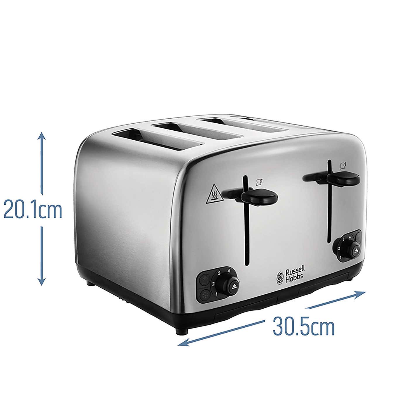 Russell Hobbs 4 Slice Brush and Polish Stainless Steel Toaster