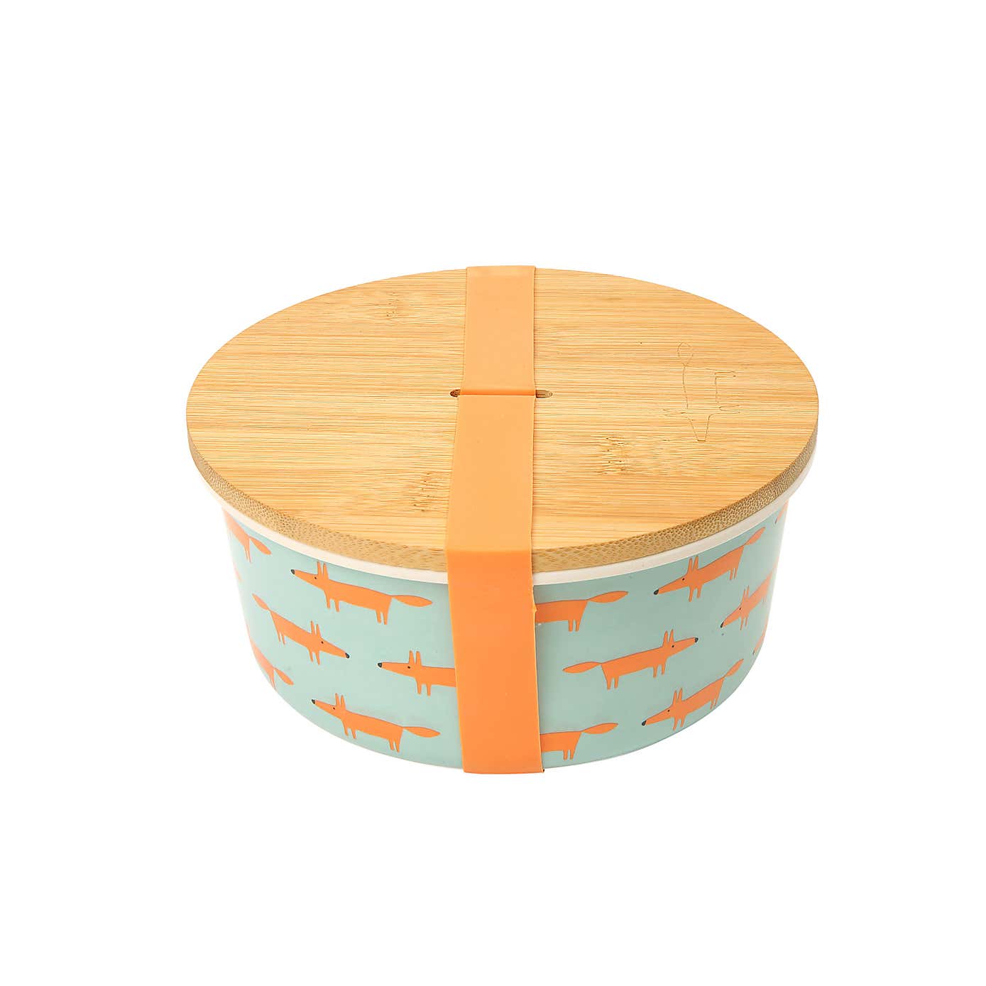 Scion Dexam Mr Fox Blue Bamboo Round Pasta Salad Pot
