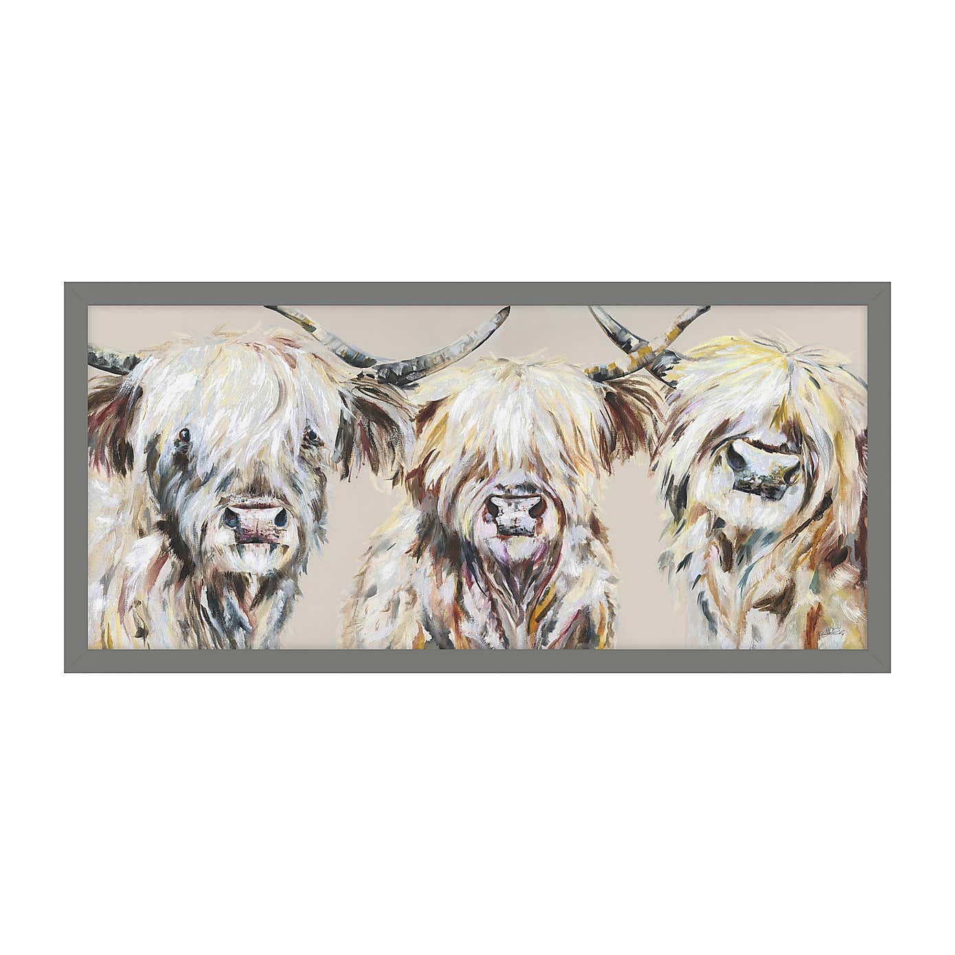 The Three Amigos Highland Cow Framed Print