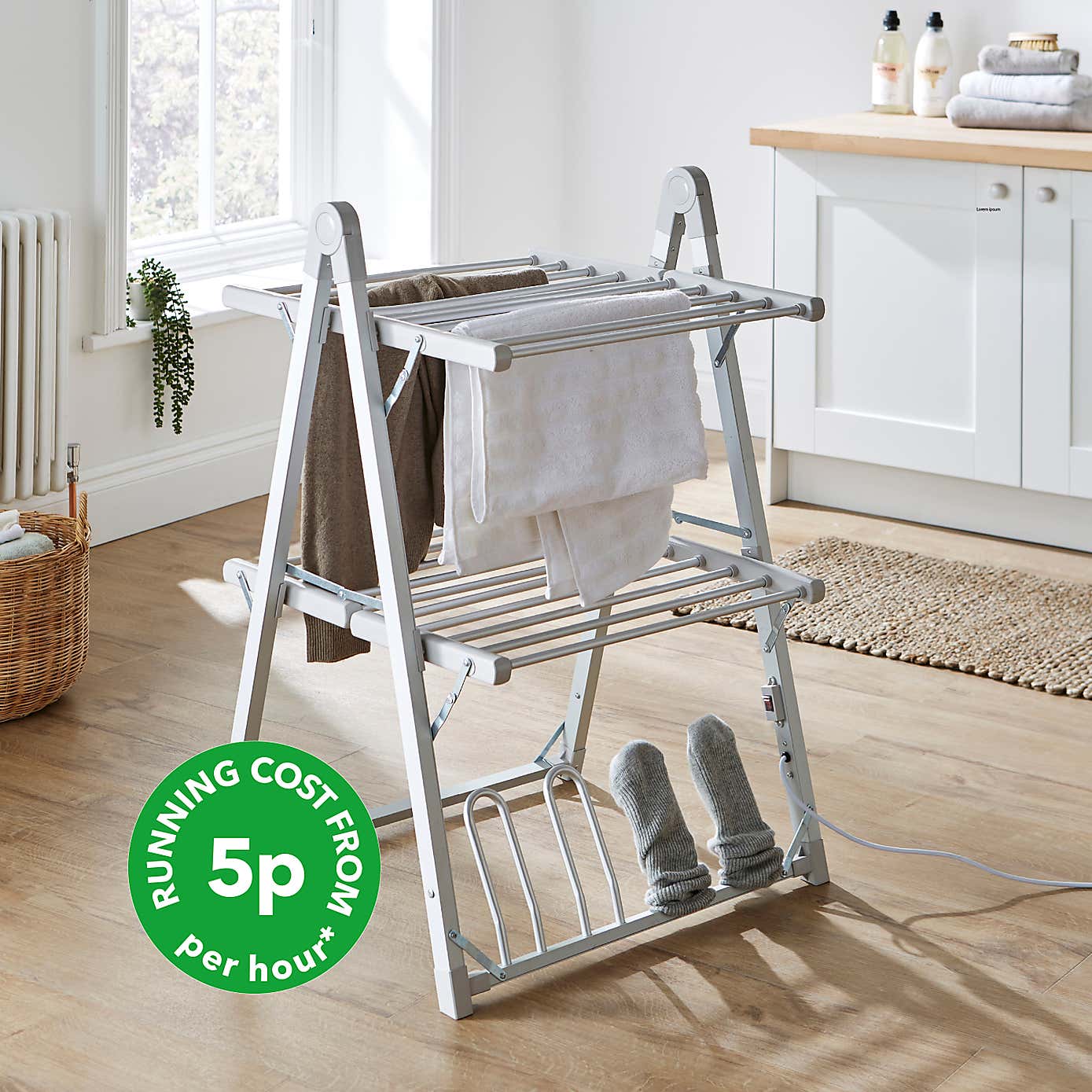 2 Tier A Frame Heated Airer