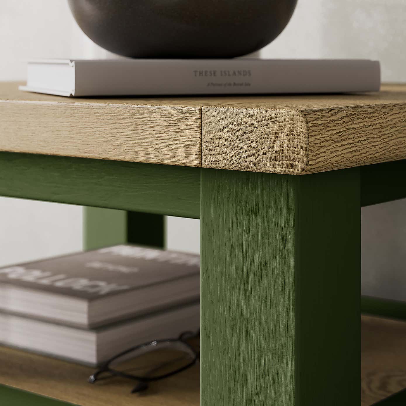 Olney 2 Drawer Bedside Stone