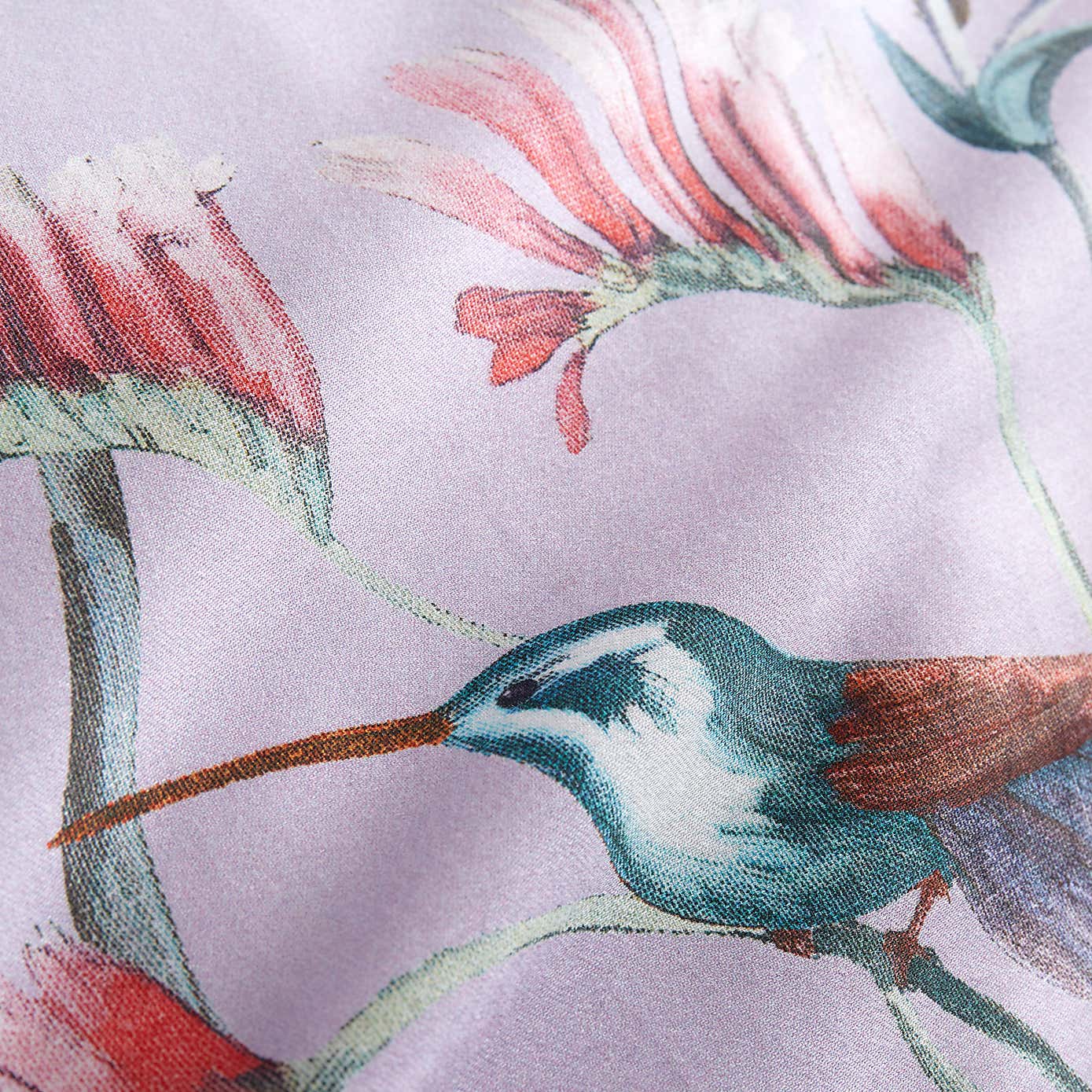 Peacock Gardenia Grey 100% Cotton Duvet Cover and Pillowcase Set