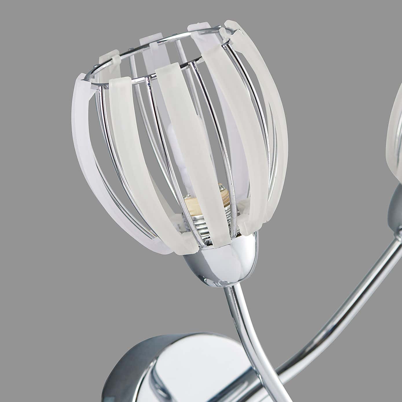 Rosa 2 Light Chrome Wall Light