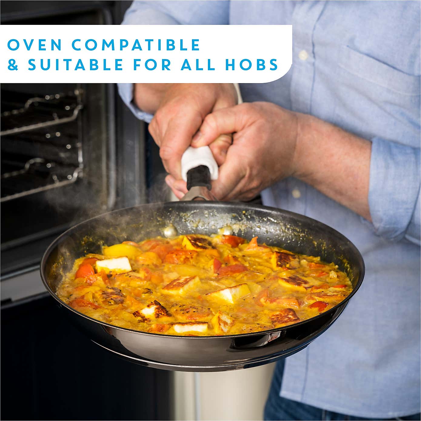 Jamie Oliver by Tefal Quick & Easy Stainless Steel 4 Piece Pan Set