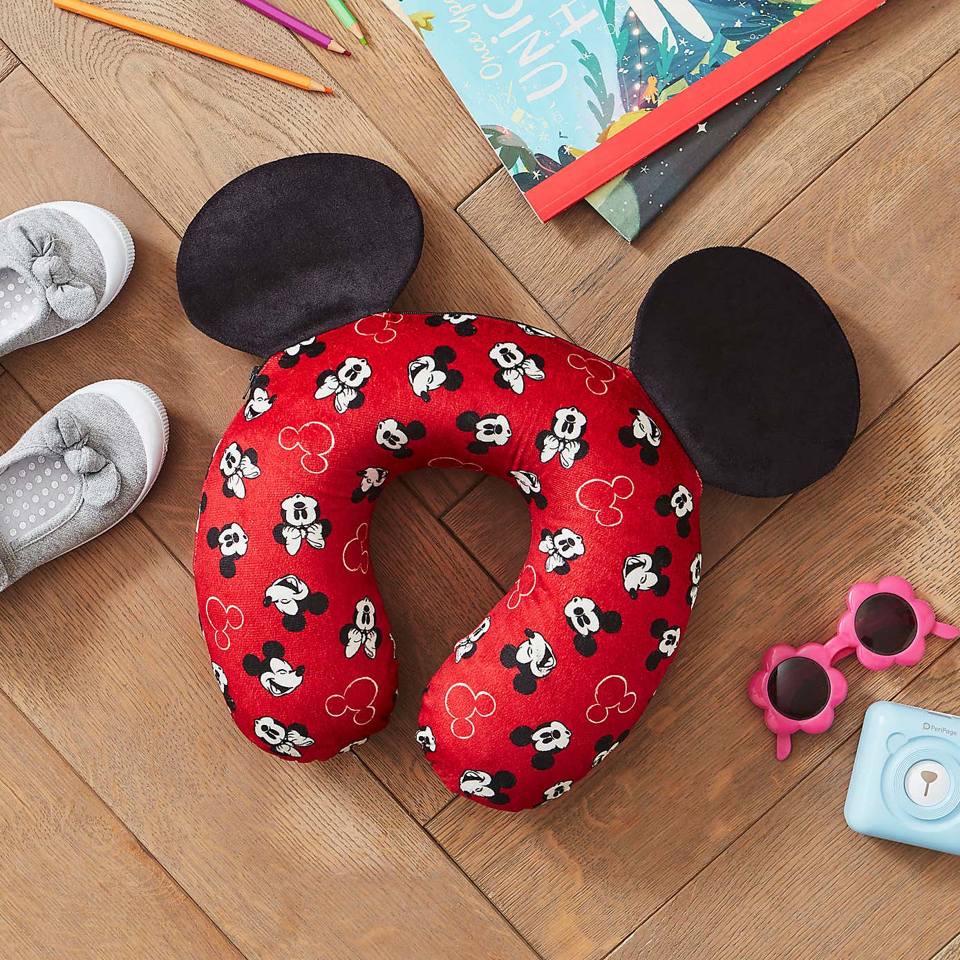 Disney Mickey and Minnie Mouse Travel Pillow