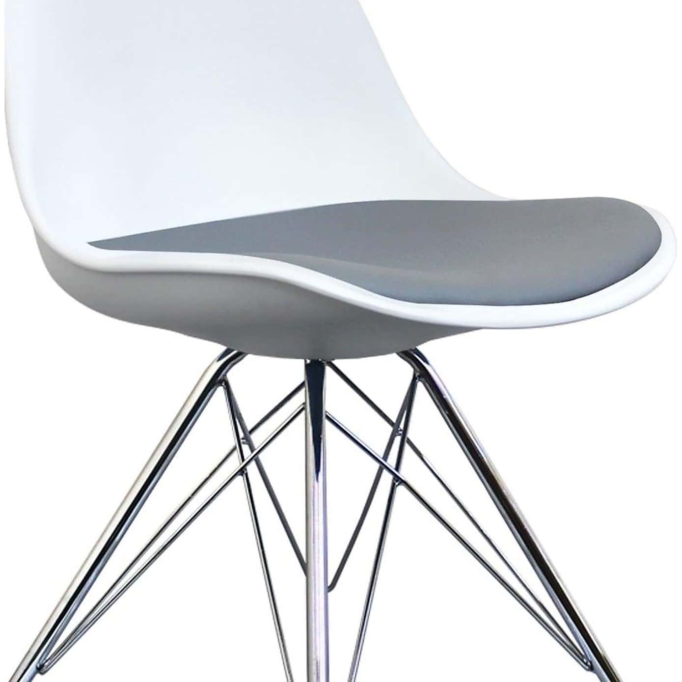 Fusion Living Soho White Plastic Dining Chair