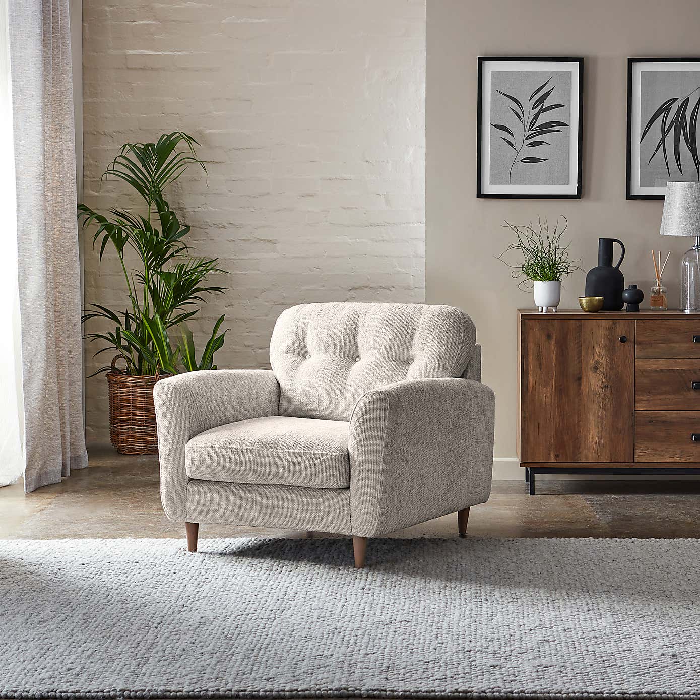 Sven Chunky Chenille Snuggle Chair