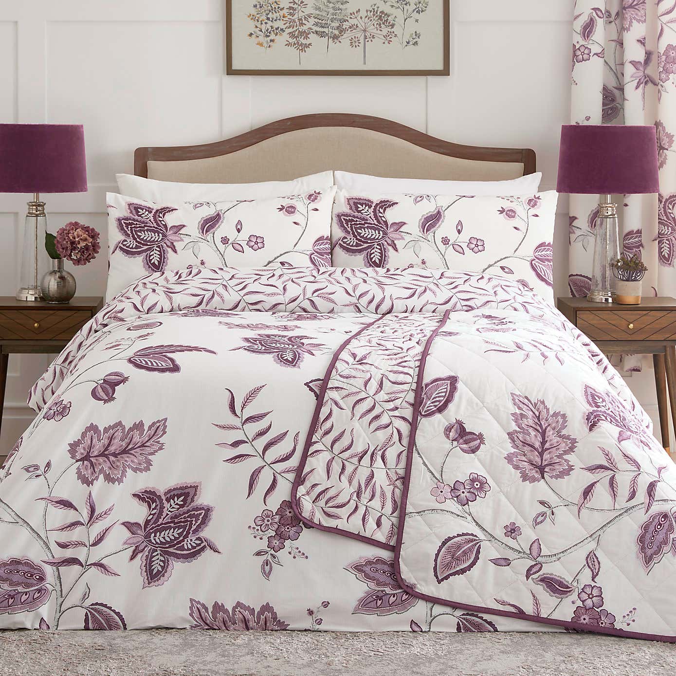 Dreams n Drapes Samira Reversible Duvet Cover and Pillowcase Set