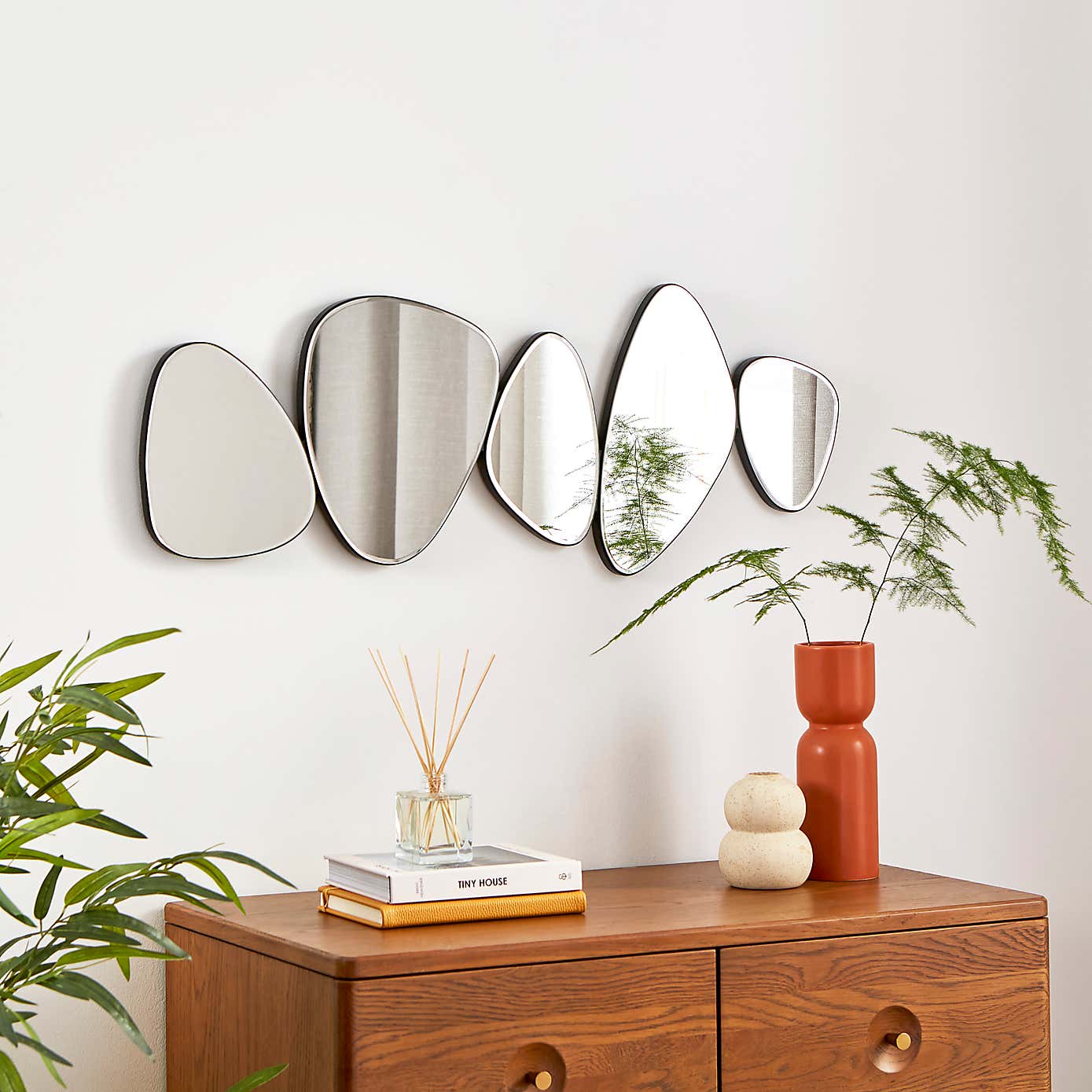 Pebble Shapes Wall Mirror