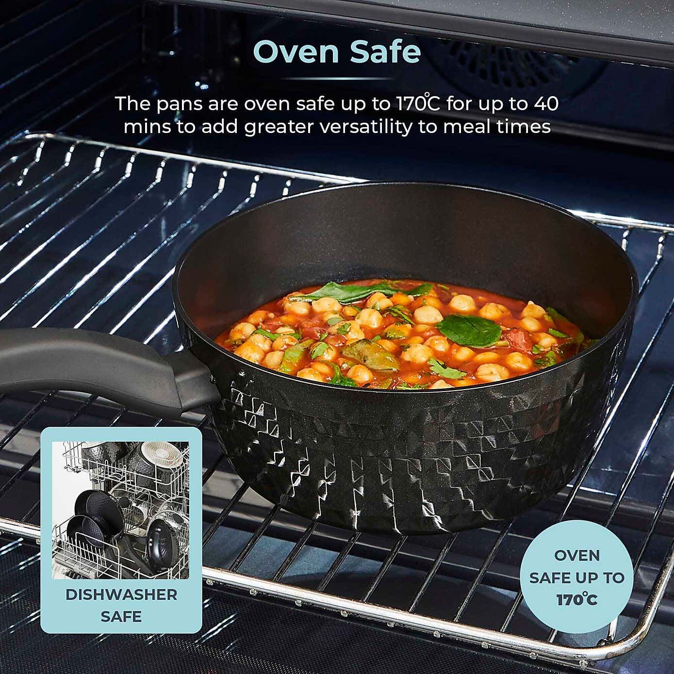 Tower Diamo 5 Piece Ceramic Pan Set