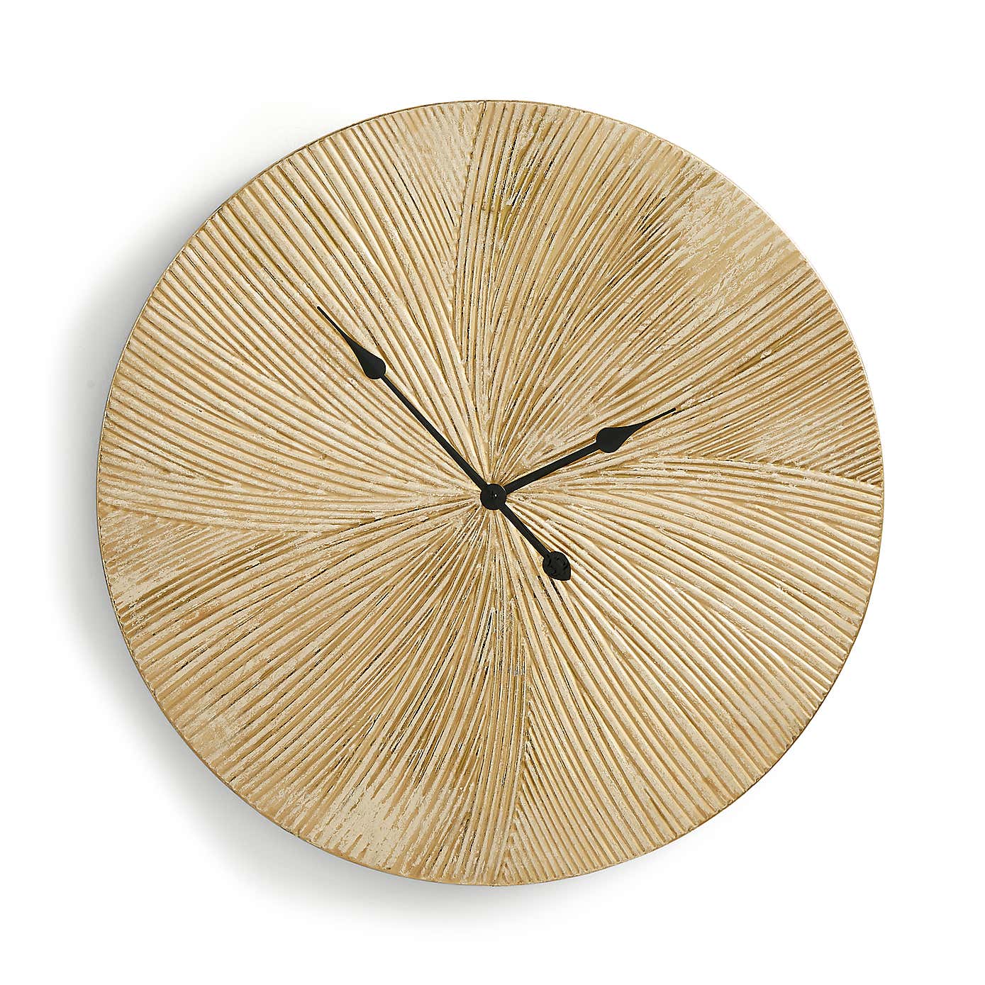 Ribbed Metal Clock 70cm