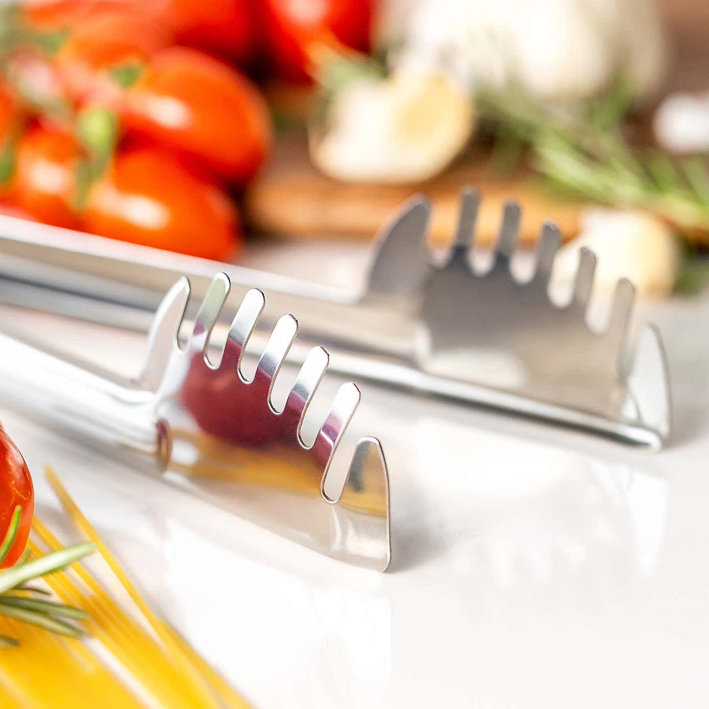 World Foods Stainless Steel Pasta Tongs