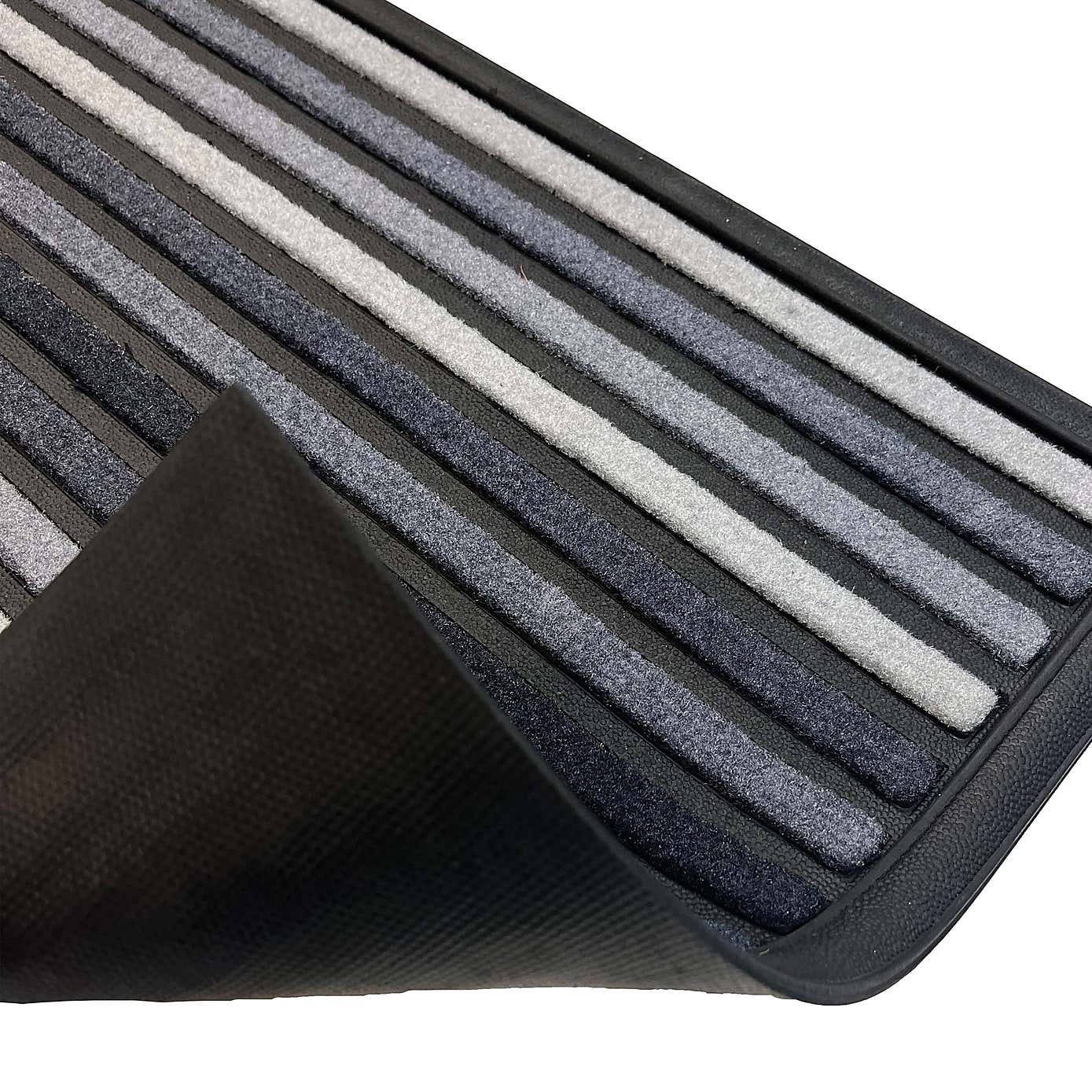 Scrape N'  Sorb Grey Stripe Doormat