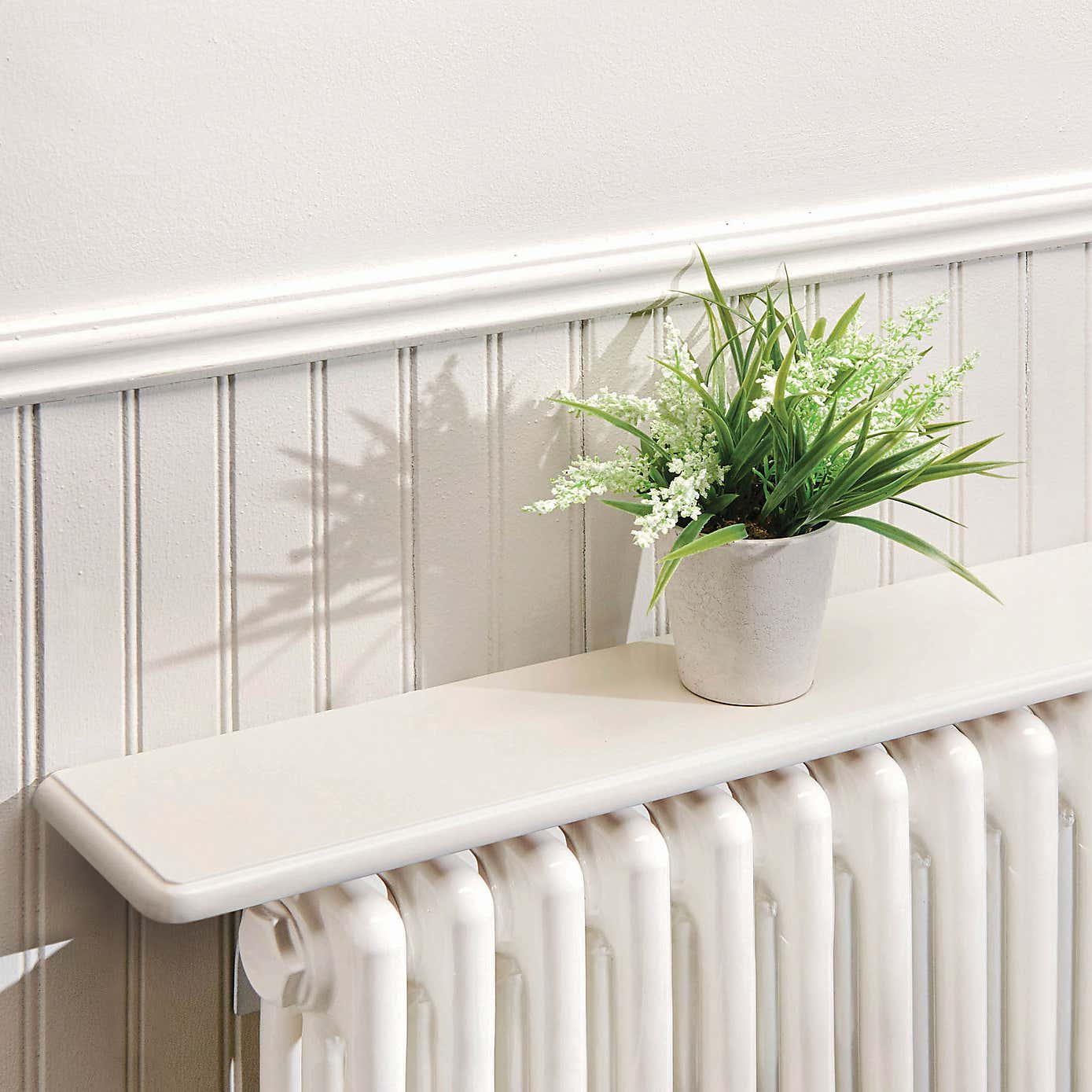 White Radiator Shelf