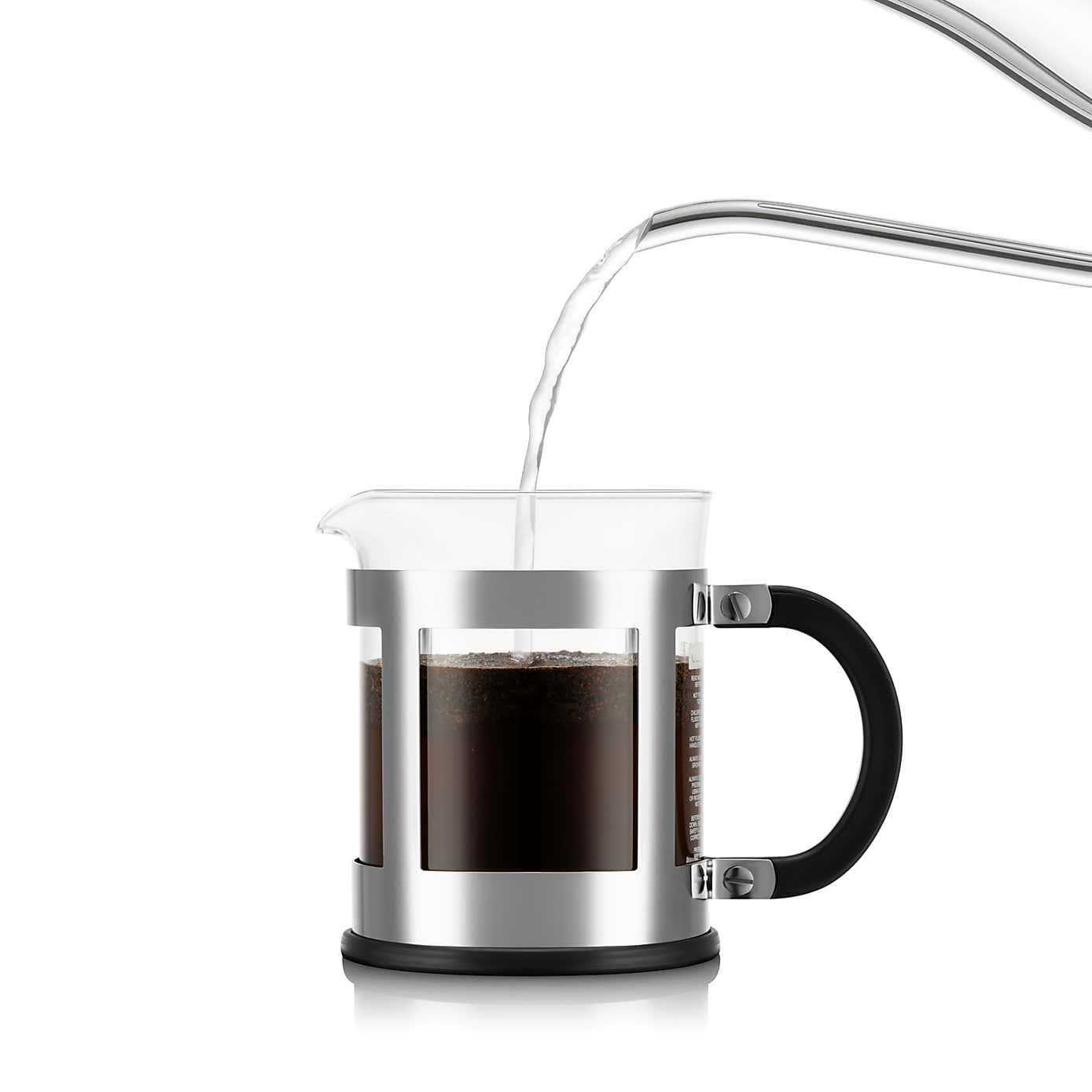 Bodum Kenya 4 Cup Silver Coffee Maker, 500ml