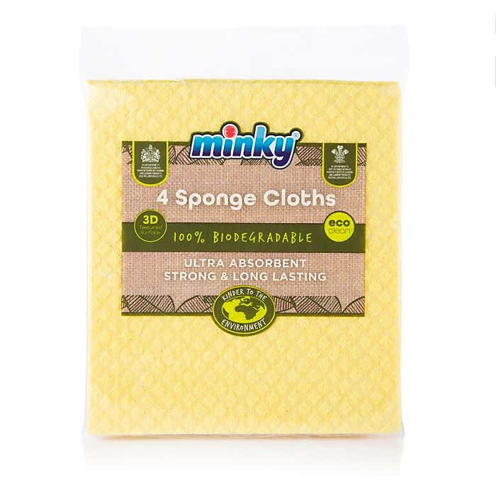 Minky Eco Sponge Cloths 4 Pack