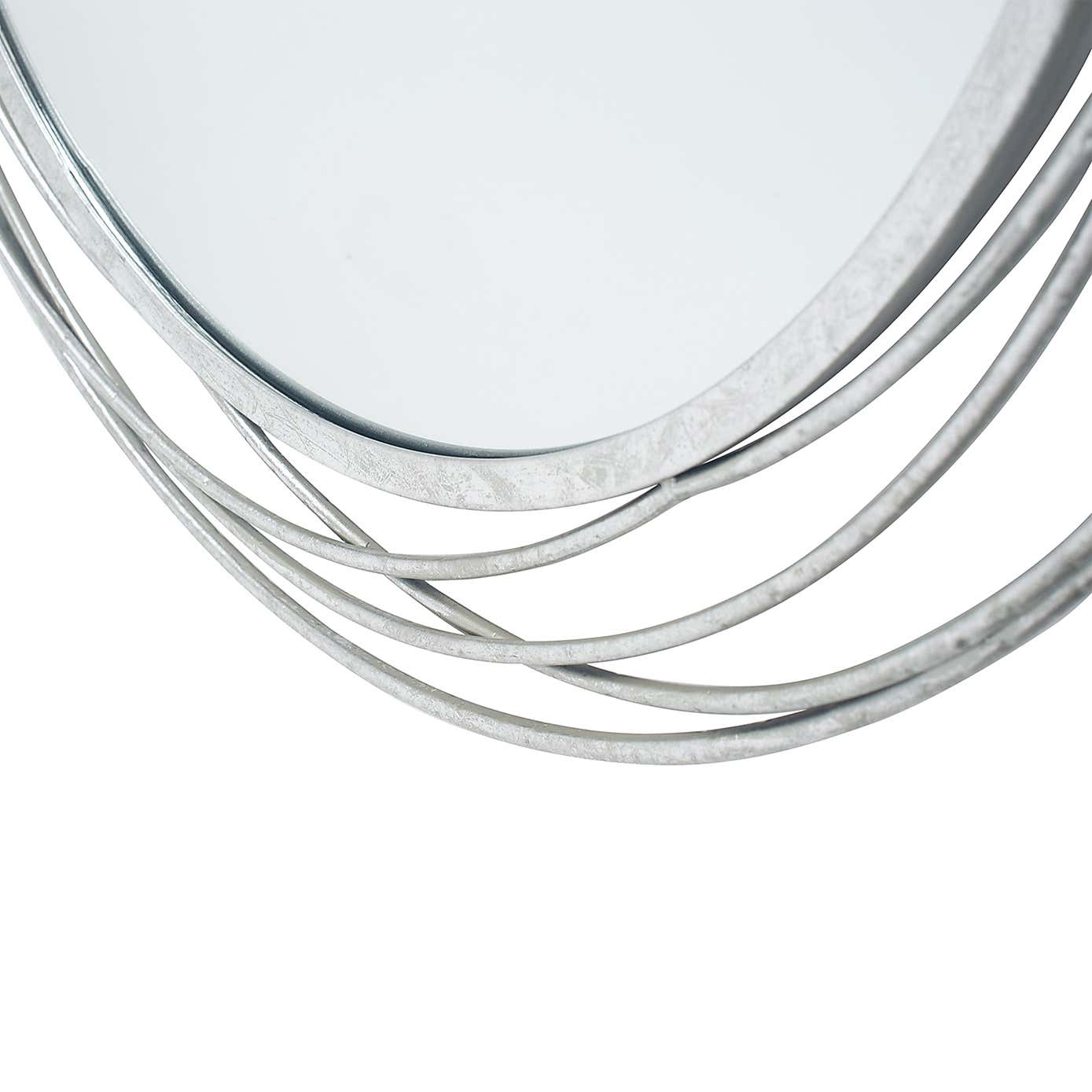 Metal Swirl Round Wall Mirror