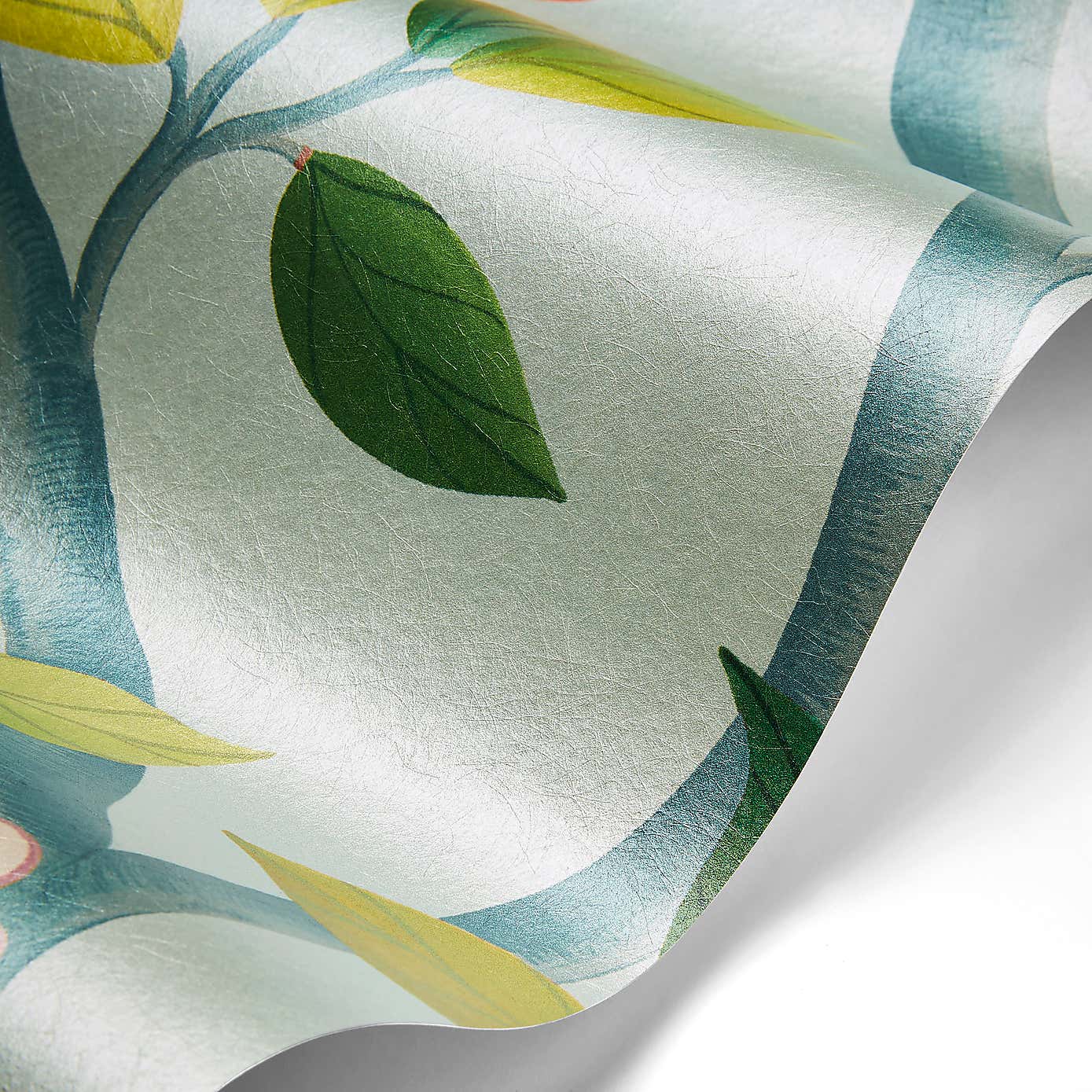 Cranberry and Laine Chinoiserie Floral Wall Mural