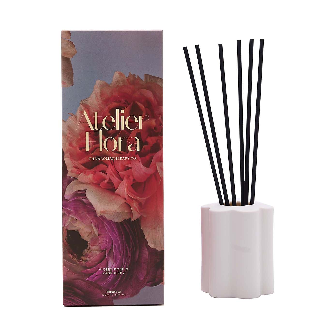 Aromatherapy Co Atelier Flora Violet Rose and Raspberry Diffuser