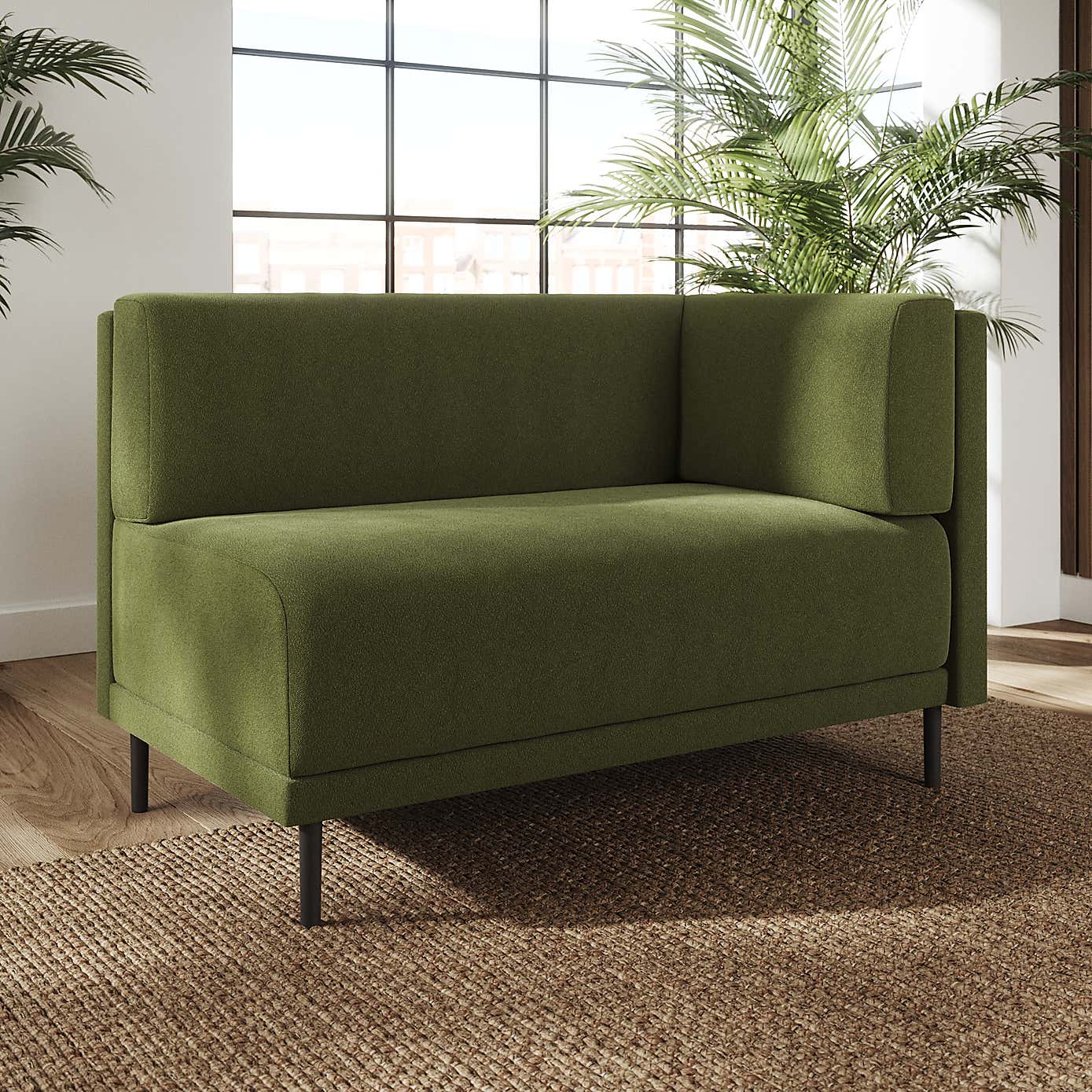 Mae Corner Dining Bench, Boucle