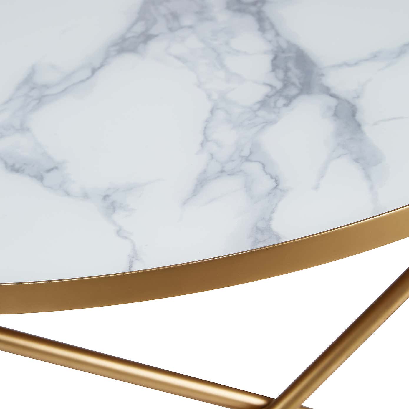 Zoey White Marble Effect Coffee Table