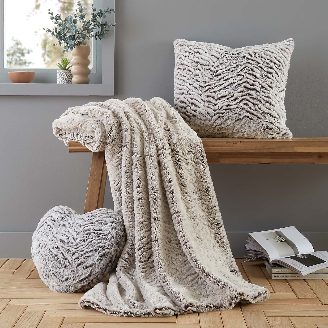 Catherine Lansfield Wolf Square Cushion