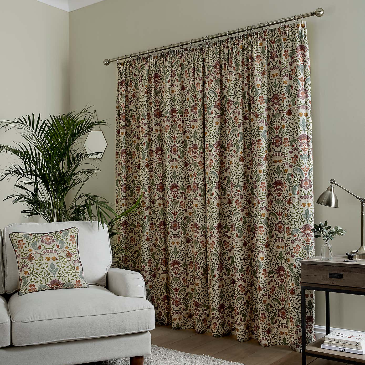 Ruskin Cotton Pencil Pleat Curtains