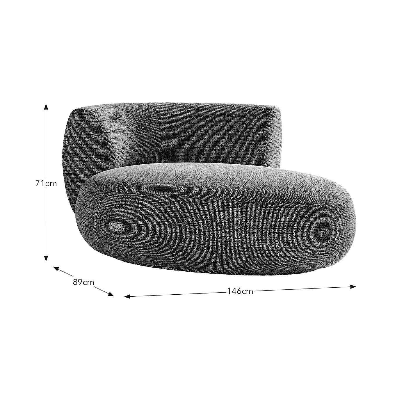 Lozenge Luxe Boucle Bronze Chaise Lounge