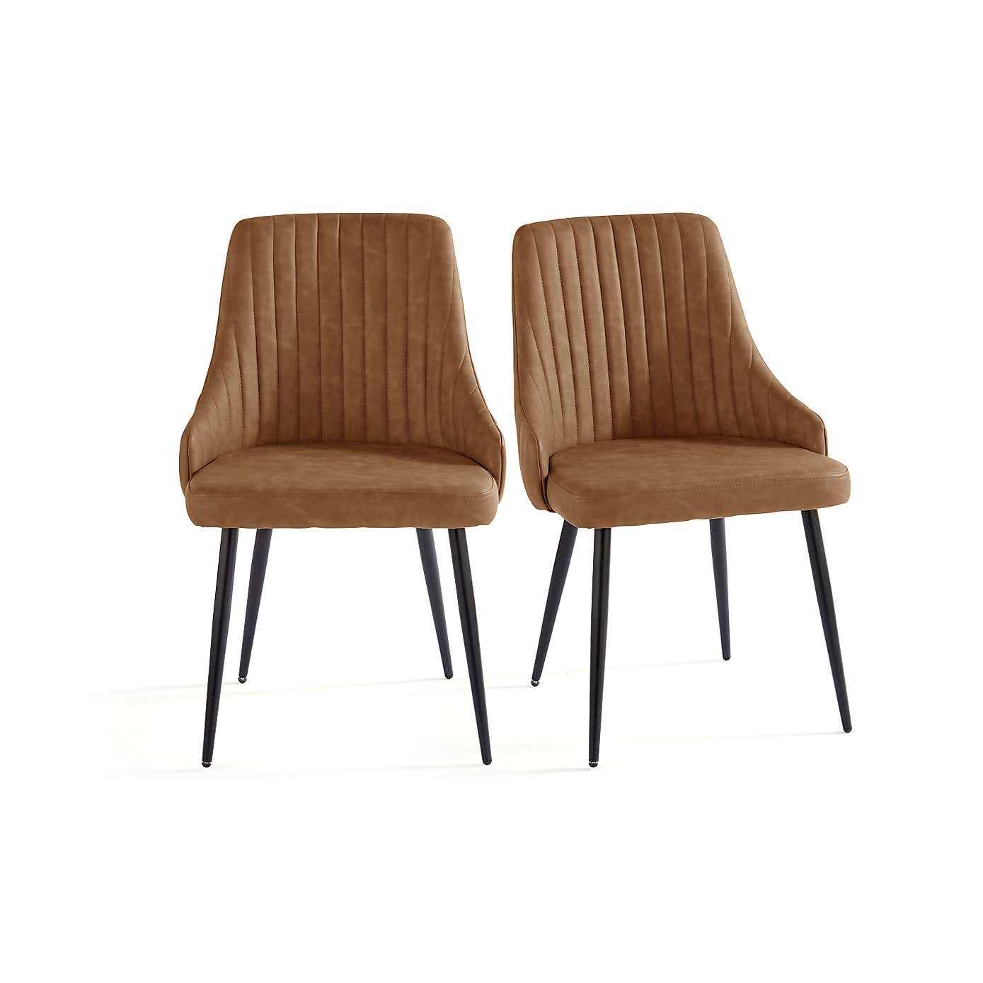 Shea Set of 2 Dining Chairs, Faux Leather