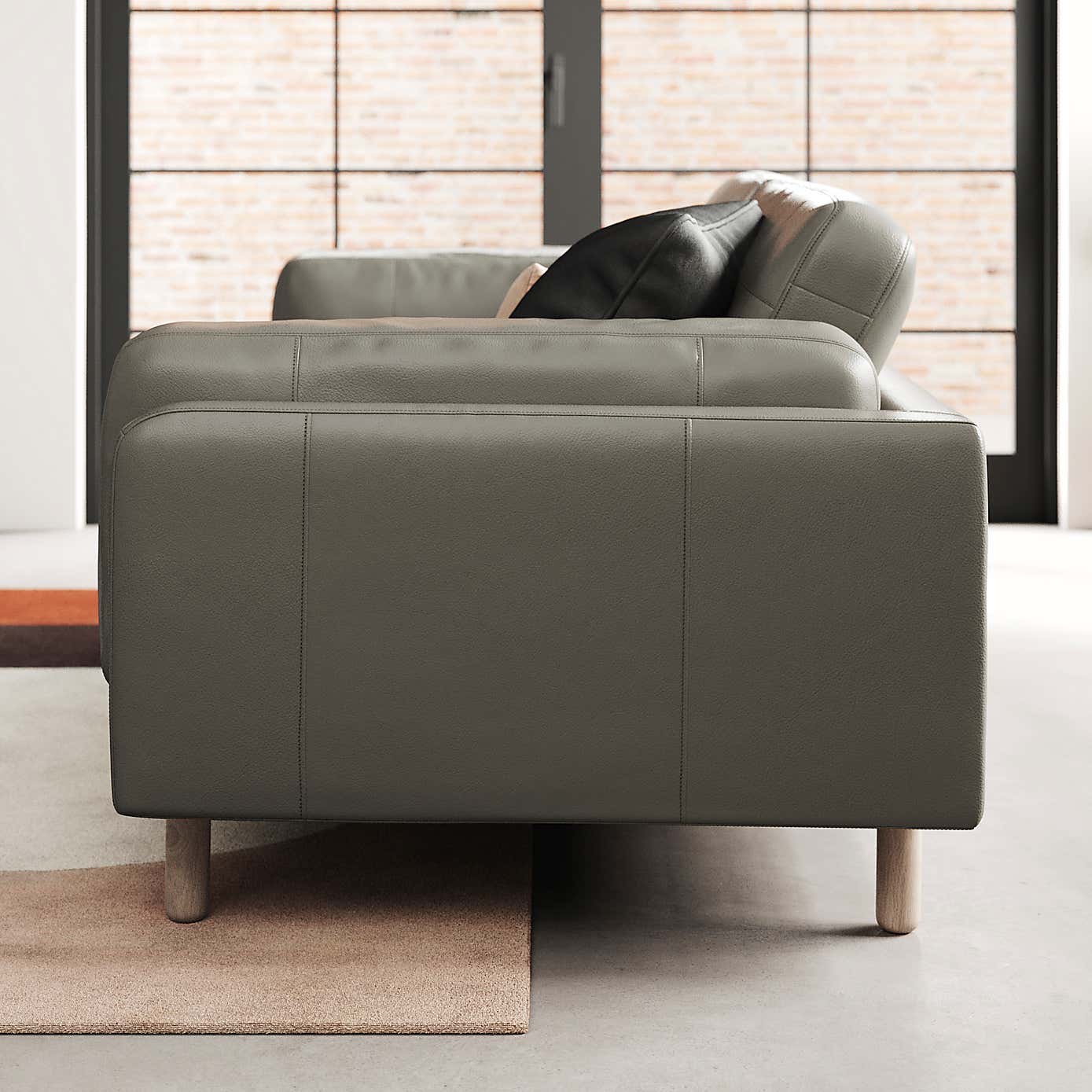 Newton Classic Leather 3 Seater Sofa