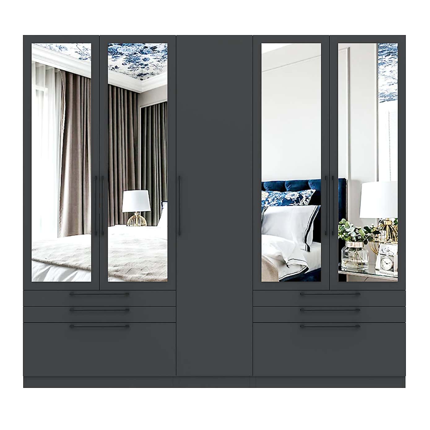 Foster 5 Door 6 Drawer Wardrobe