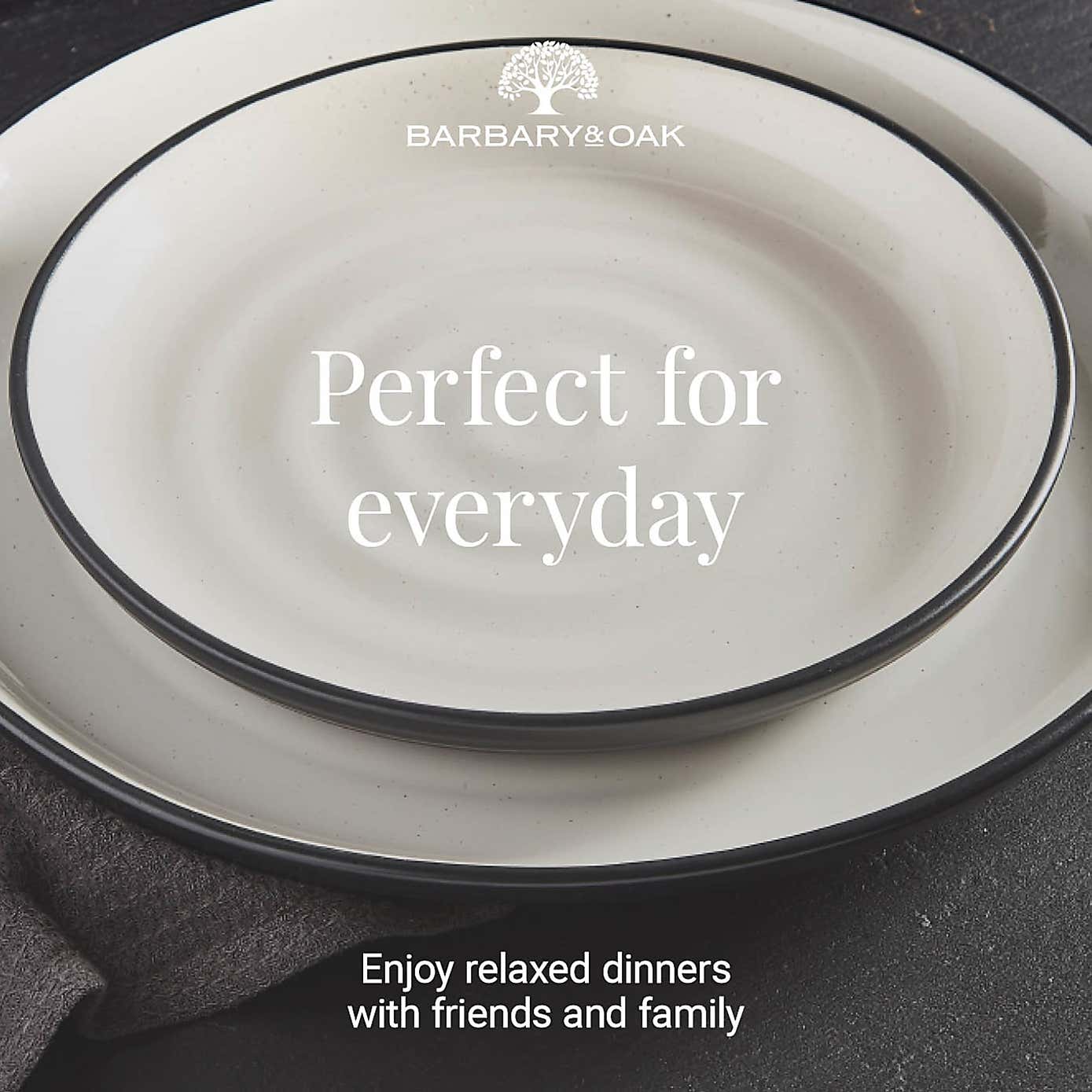 Barbary & Oak Cascade Stoneware 16 Piece Dinner Set