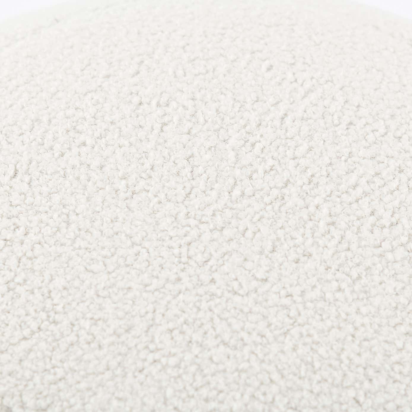 Adella Sherpa Ivory Ball Pouffe