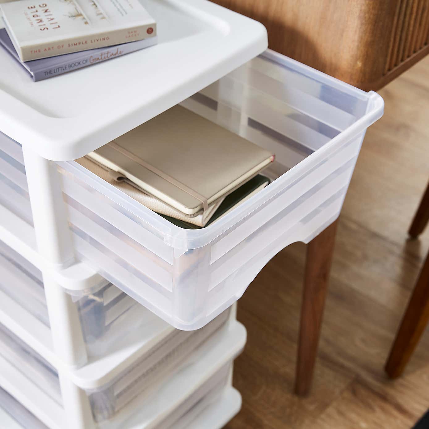 Plastic 4 Drawer Storage Tower Unit