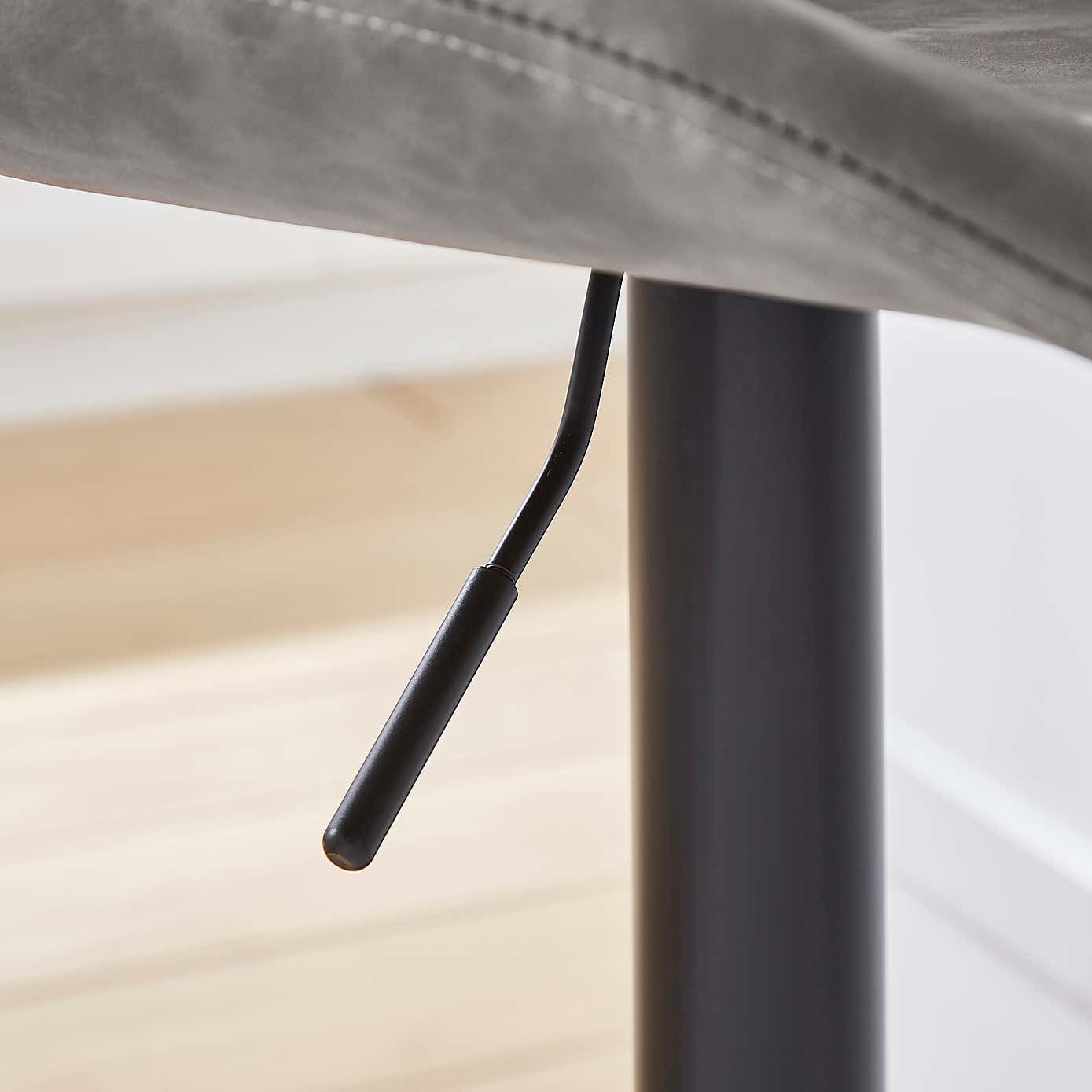 Walden Height Adjustable Bar Stool, Faux Leather