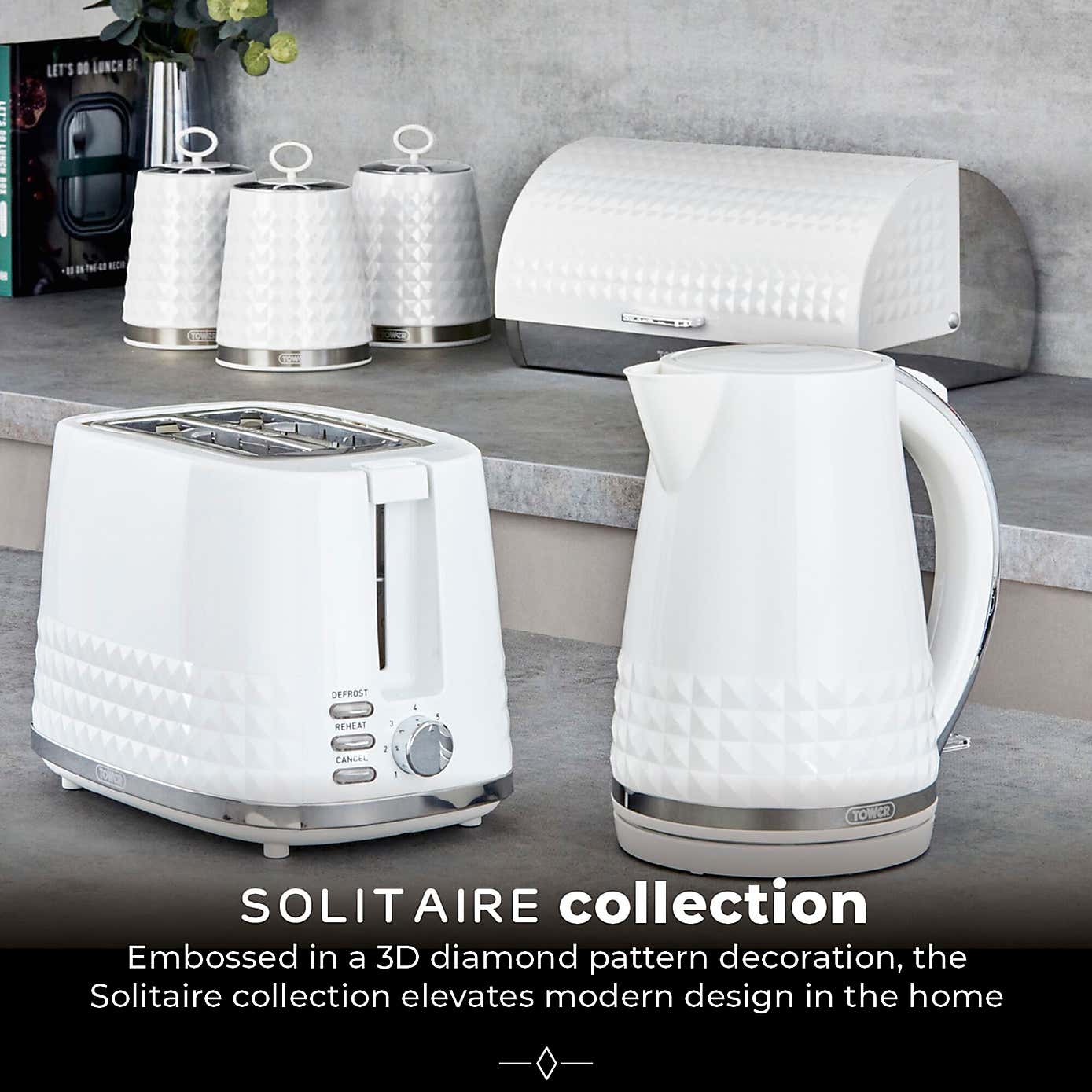 TOWER Solitaire Set of 3 Canisters