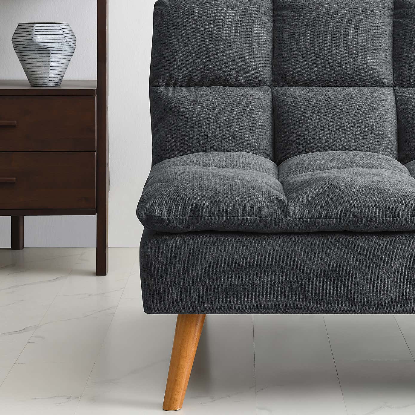 Cloud Fabric Corner Double Sofa Bed