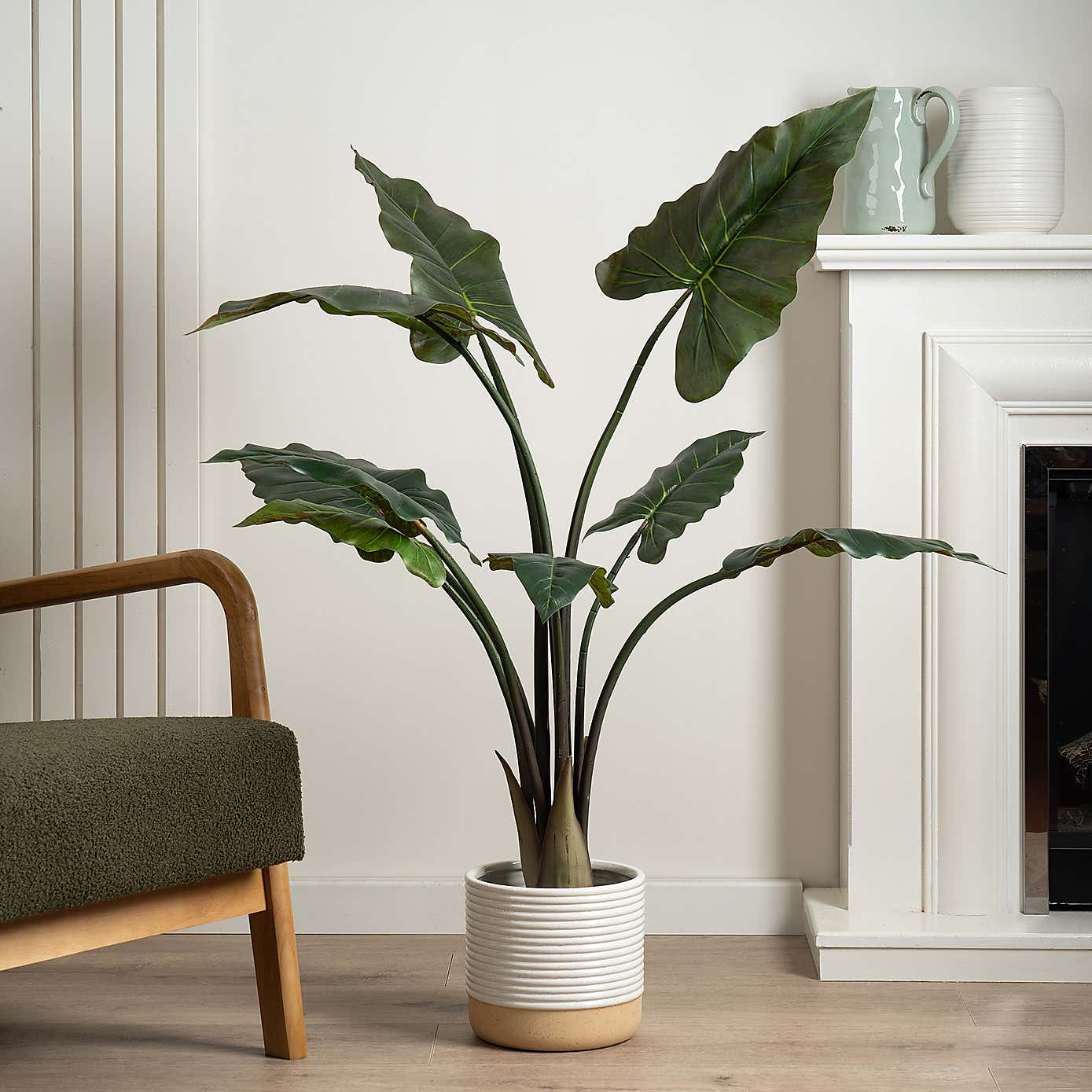 Artificial Calla Tree in Black Plant Pot