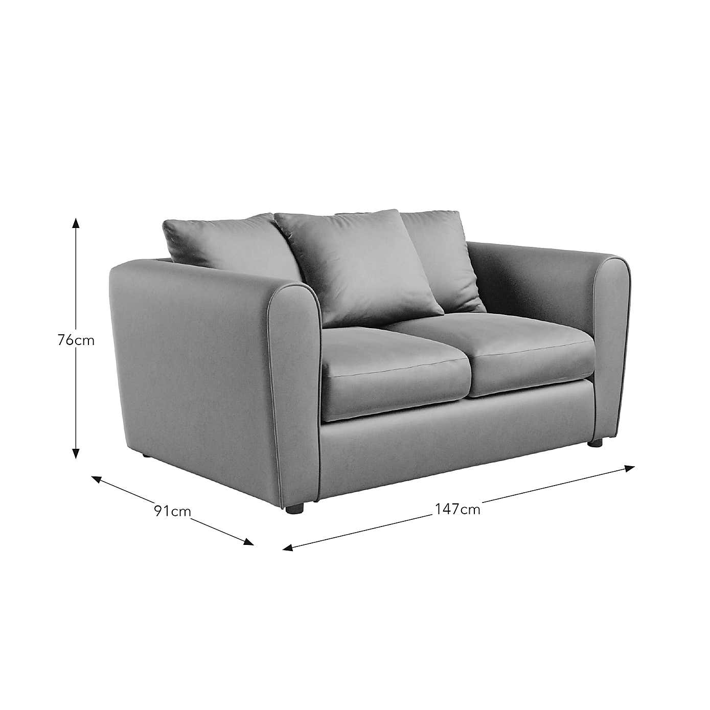 Blake Curved Arm Opulent Velvet 2 Seater Sofa