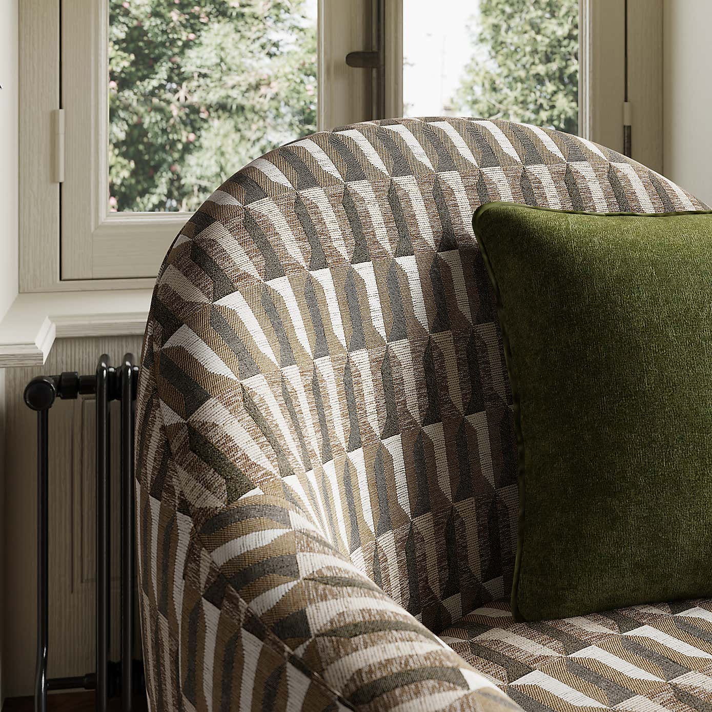 Kaspar Regents Jacquard Tub Chair