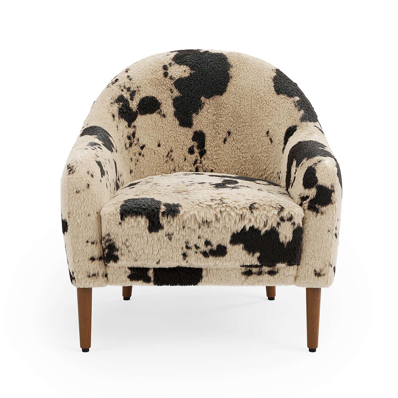 Kaspar Faux Cow Fur Tub Chair
