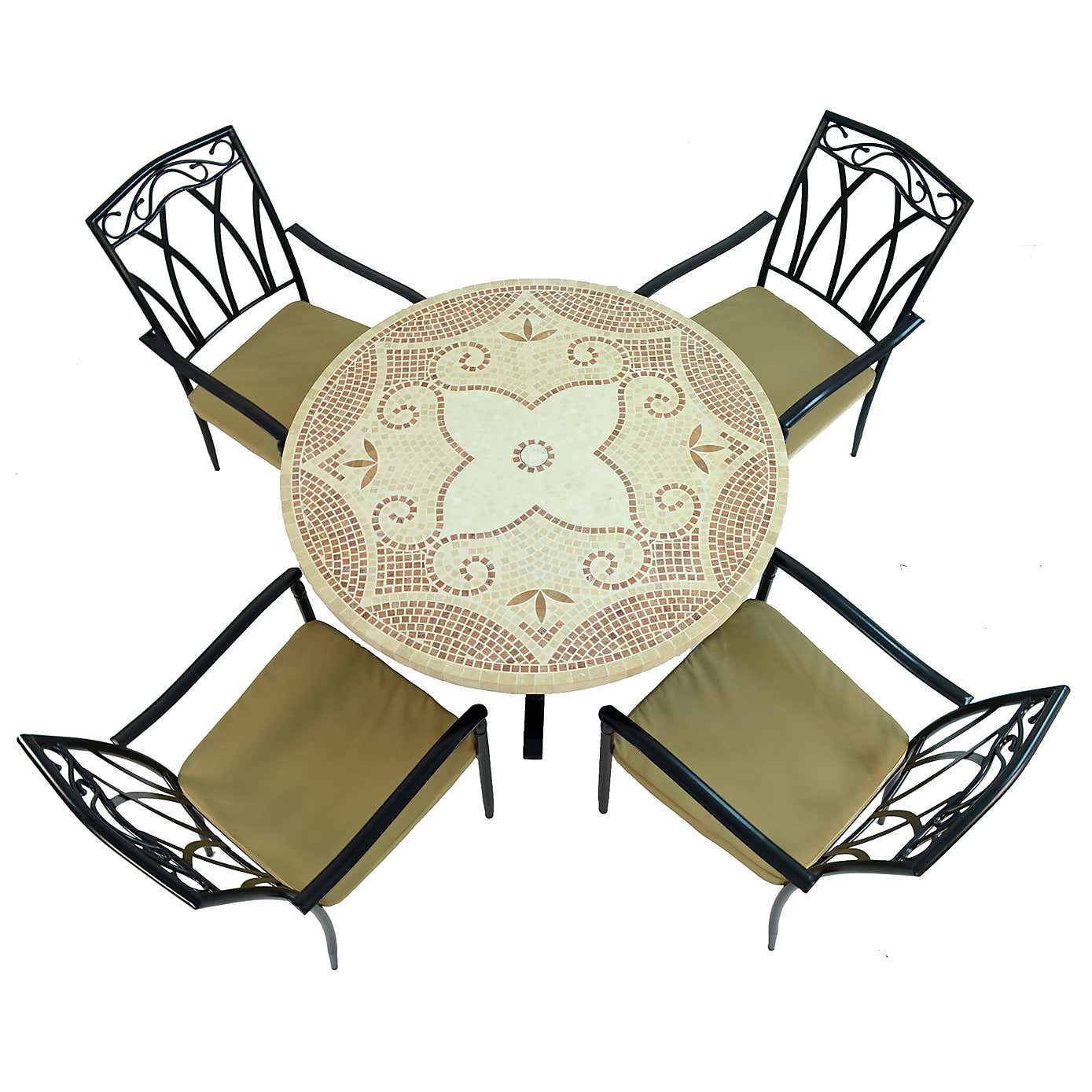 Provence Dining Table with 4 Ascot Chairs Set