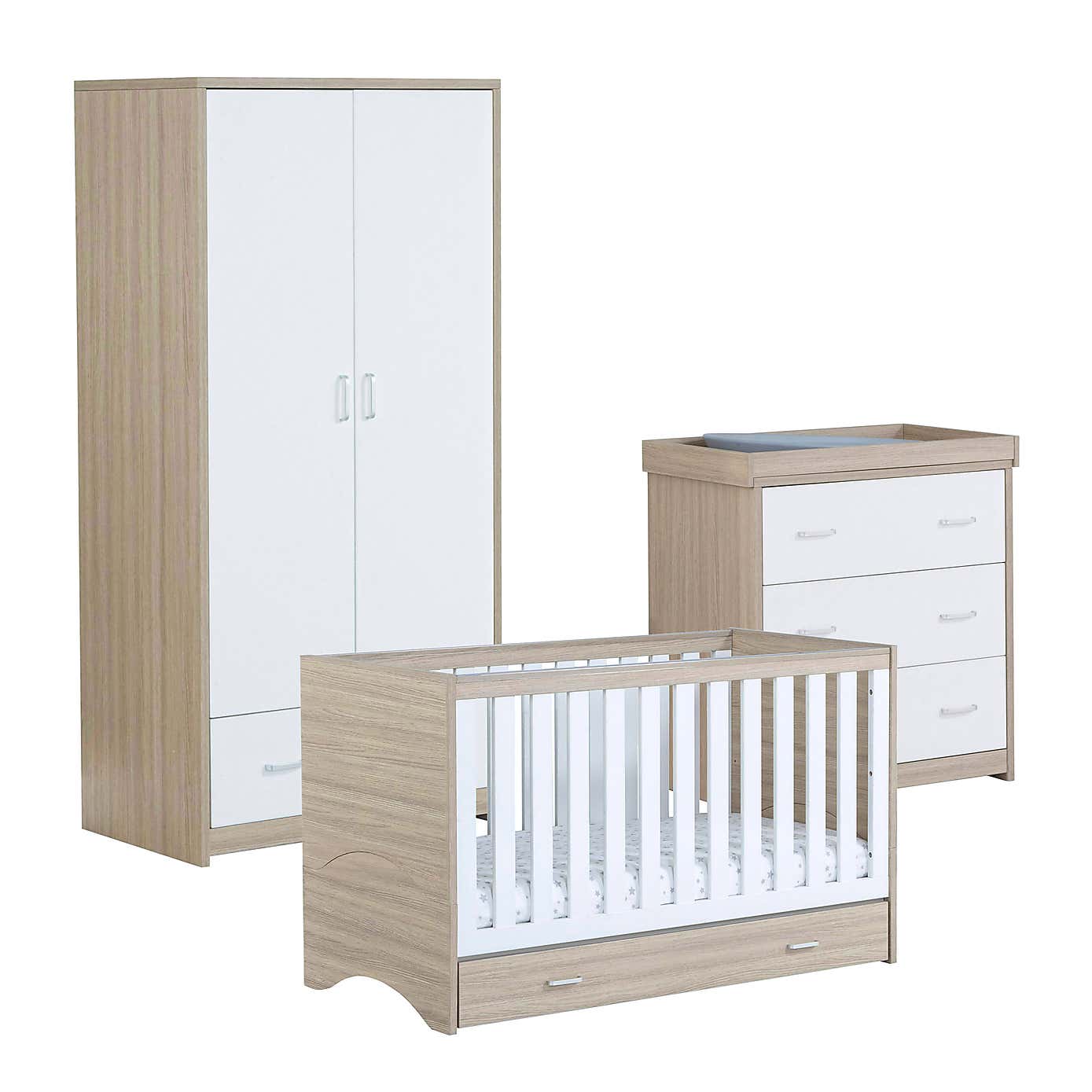 Babymore Veni 3 Piece Nursery Furniture Set