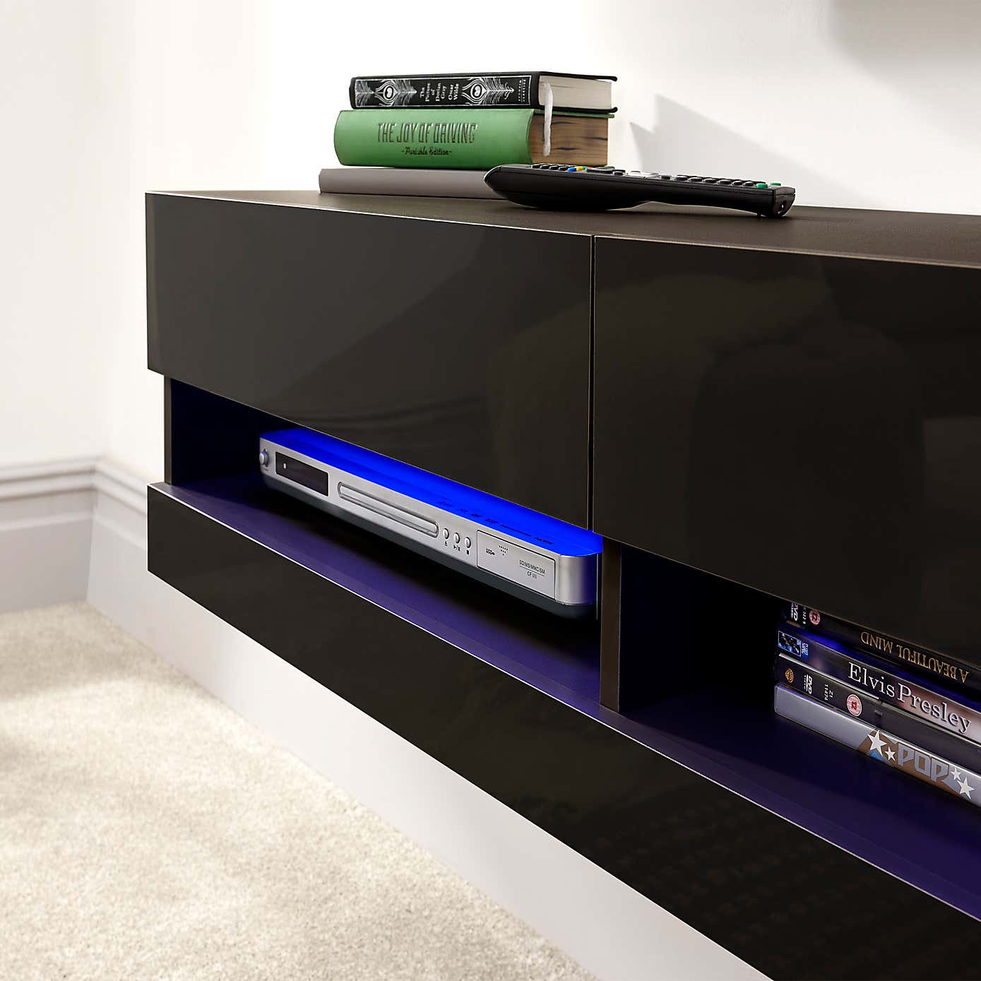 Galicia LED Extra Wide Floating Wall TV Unit for TVs up to 80"