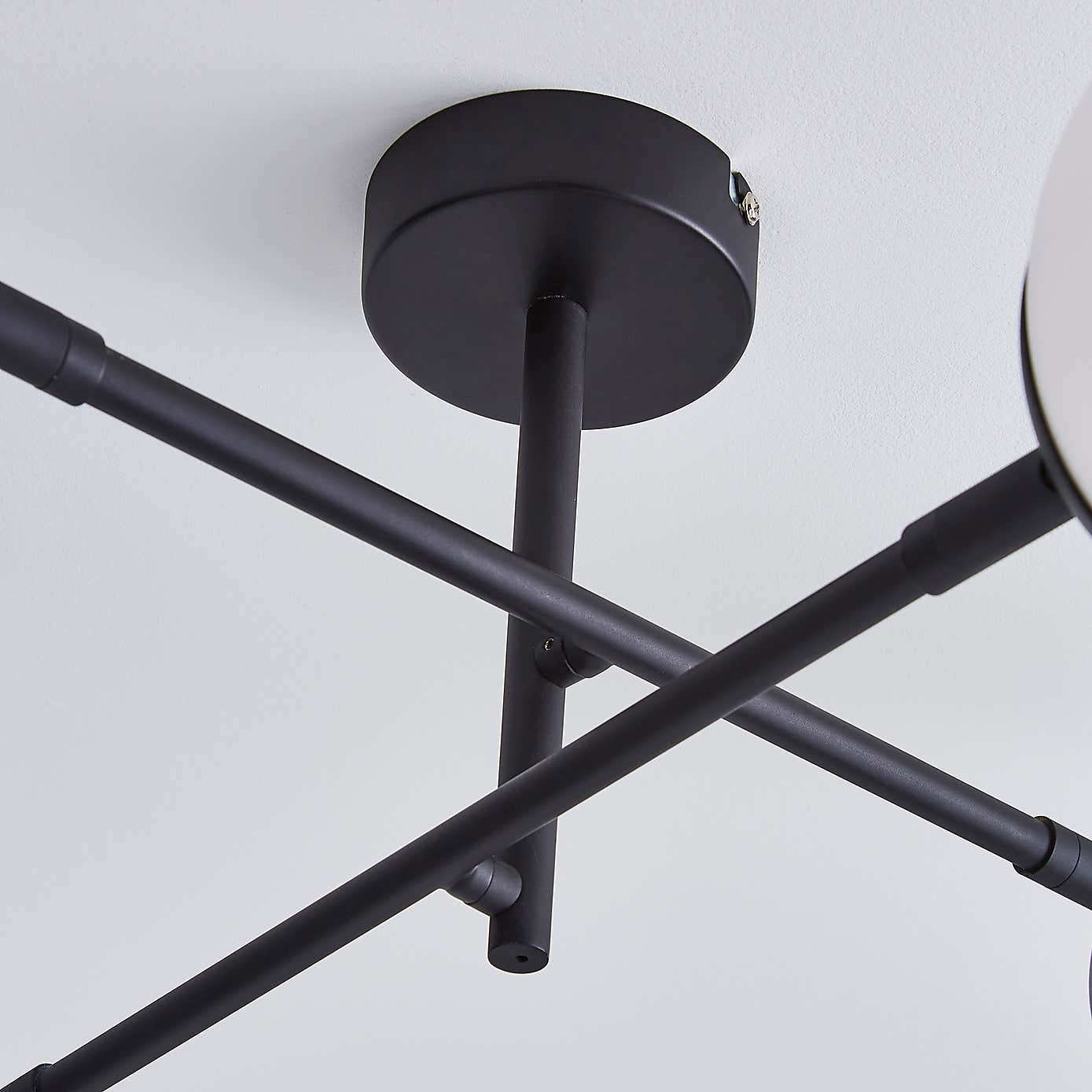 Tela Bathroom 4Lt Ceiling Fitting Black