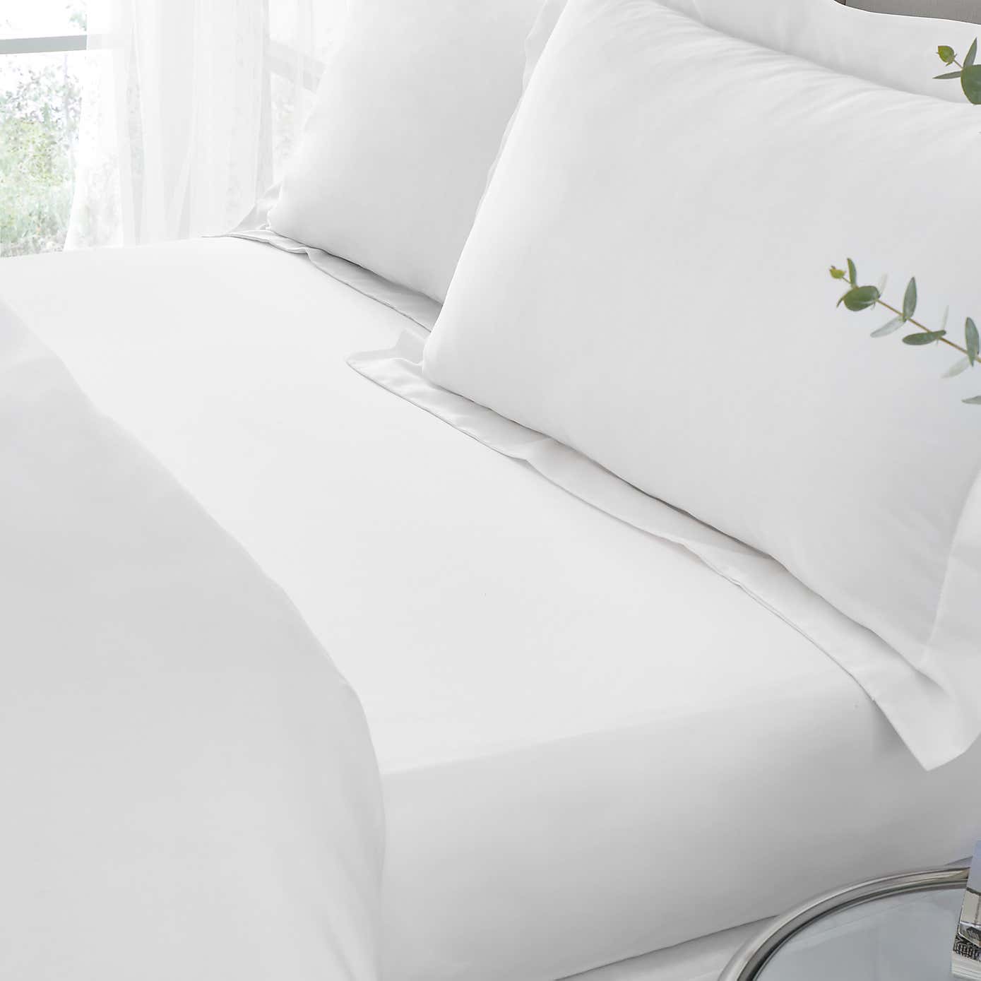 Hotel 230 Thread Count Egyptian Cotton Sateen Flat Sheet