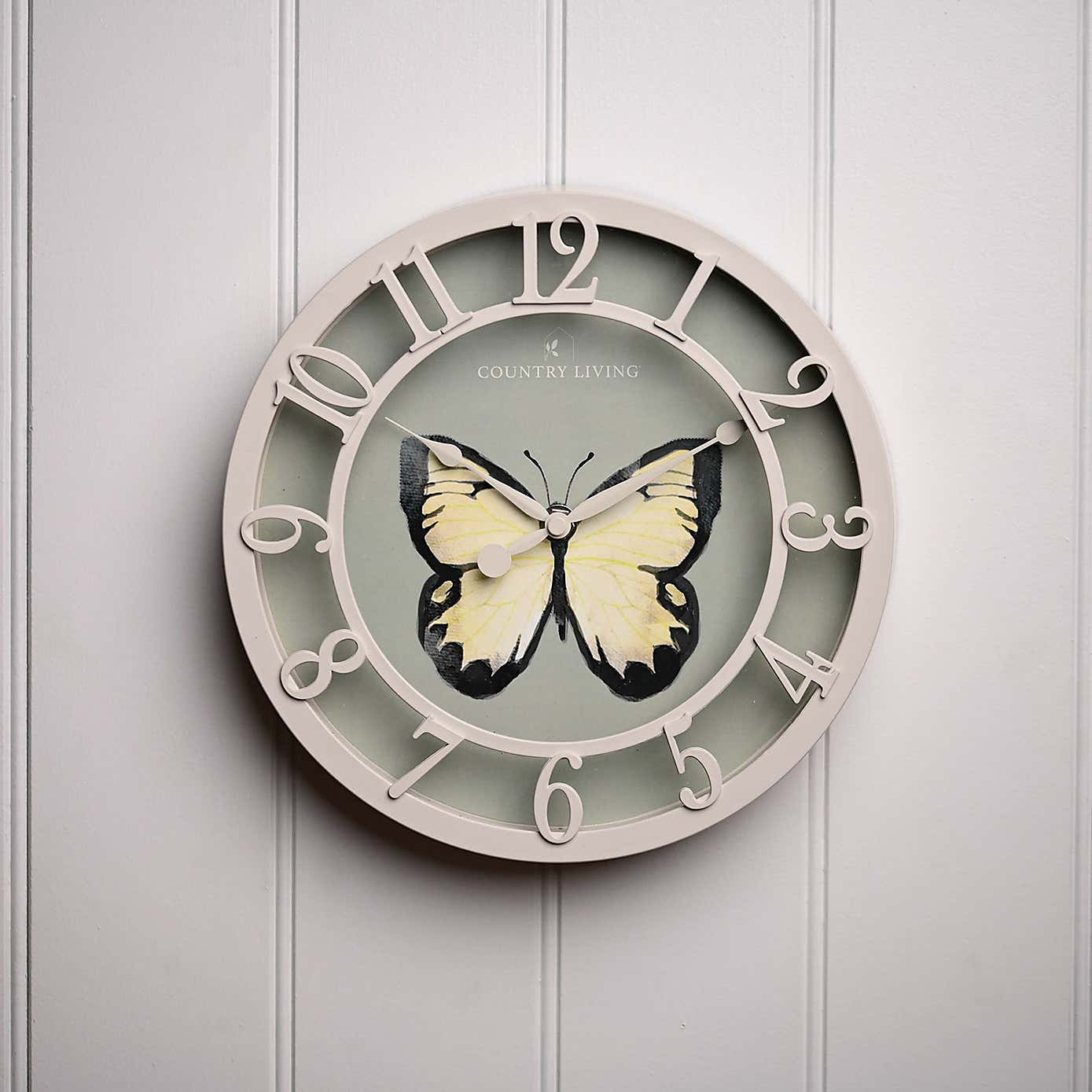 Country Living Butterfly Indoor Outdoor Wall Clock