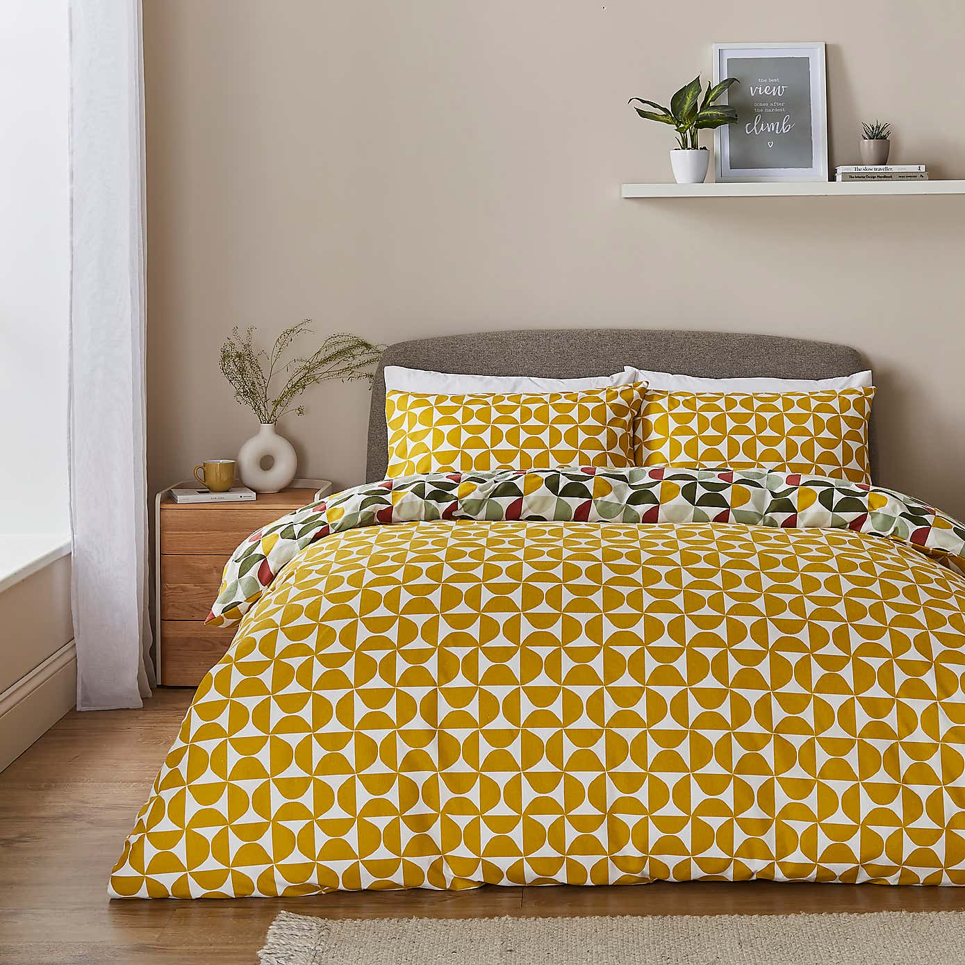 Sten Brushed Cotton Duvet Cover and Pillowcase Set